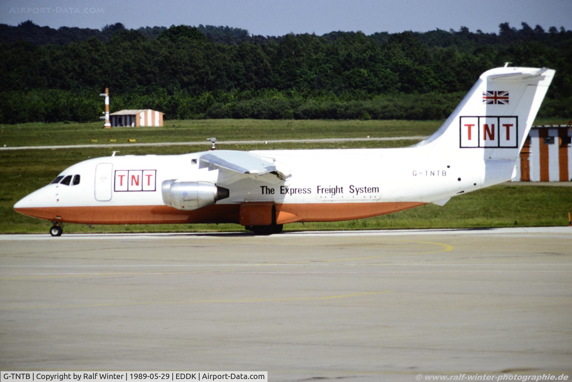 G-TNTB, 1987 British Aerospace BAe.146-200QT Quiet Trader C/N E2067, British Aerospace BAe 146-200QT - TNT International Aviation Servicers - E2067 - G-TNTB - 29.05.1989 - CGN
