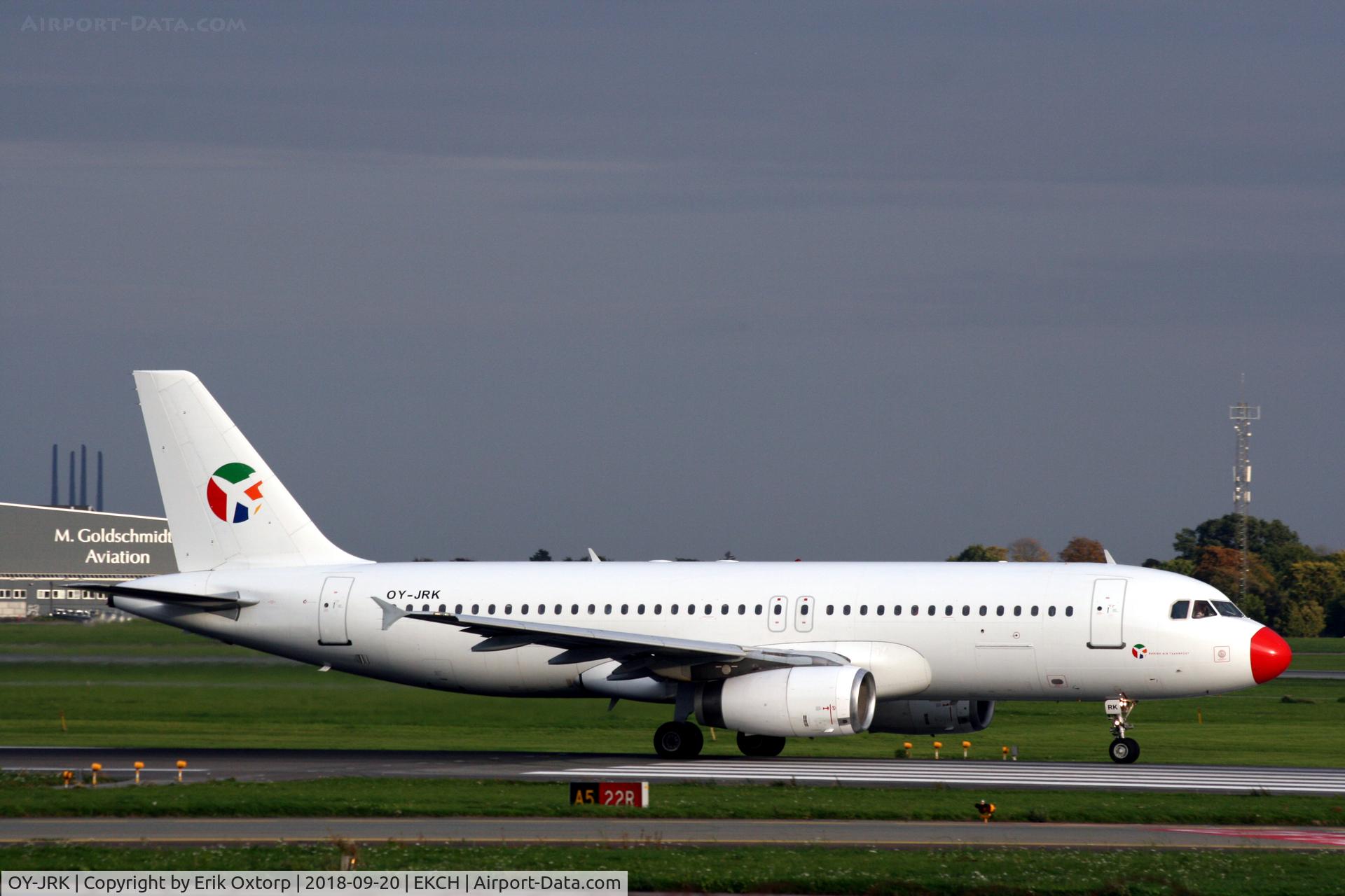 OY-JRK, 1993 Airbus A320-231 C/N 444, OY-JRK taking off rw 22R
