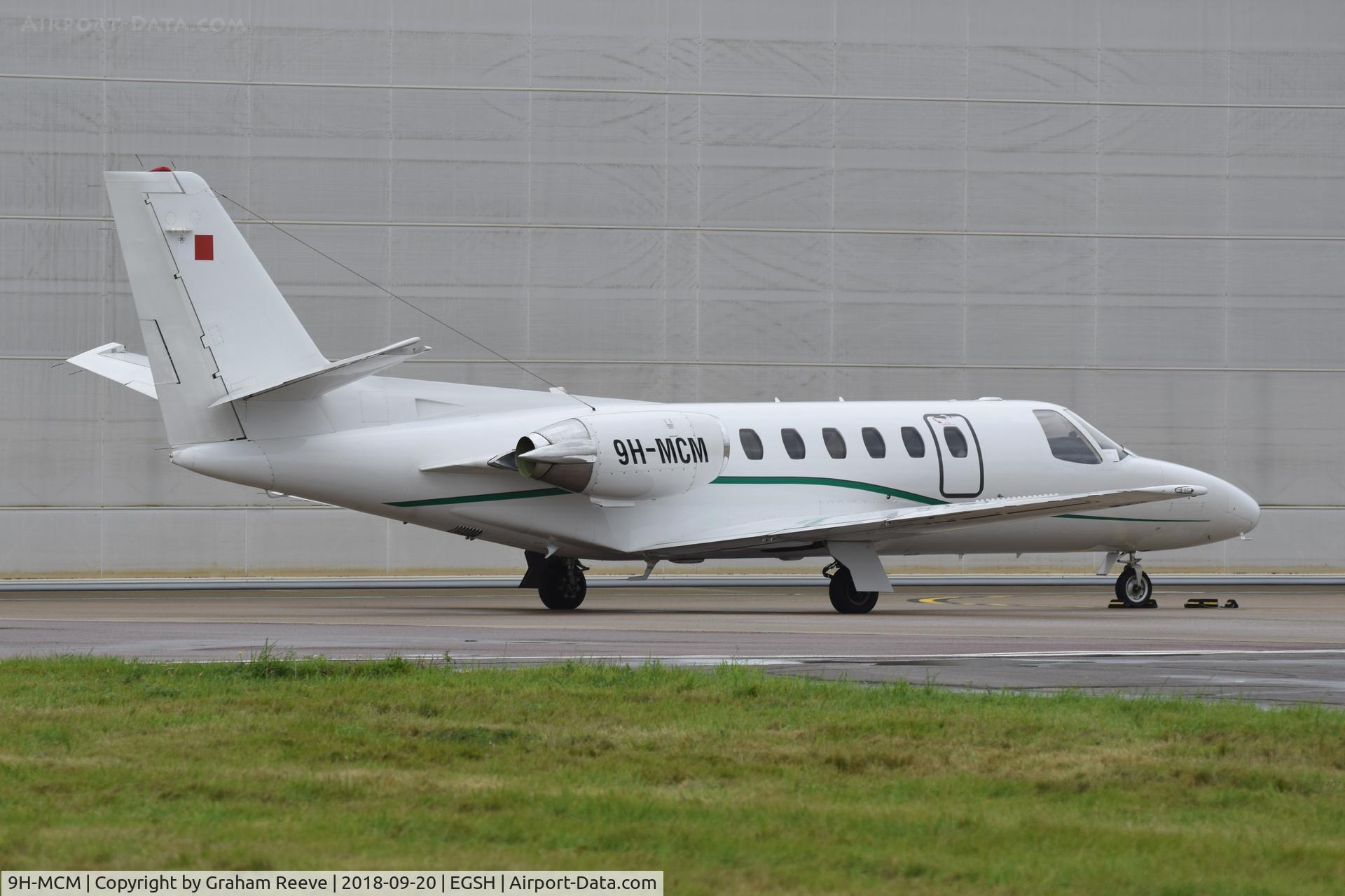 9H-MCM, 1985 Cessna S550 Citation IIS C/N S550-0028, Parked at Norwich.