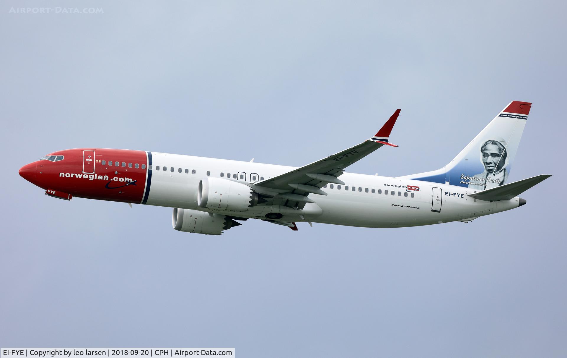 EI-FYE, 2017 Boeing 737-8 MAX C/N 42827, Copenhagen 20.9.2018