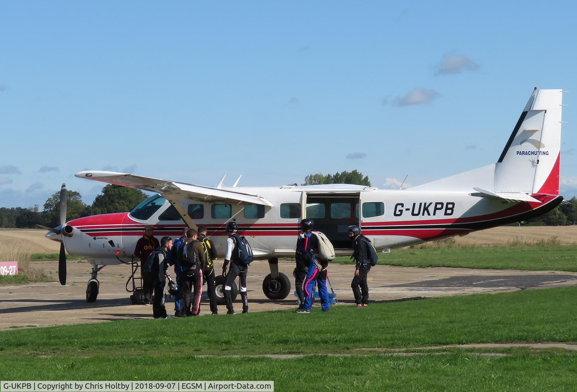 G-UKPB, 1997 Cessna 208B Grand Caravan C/N 208B-0629, Loading up for skydiving flight at Beccles airfield