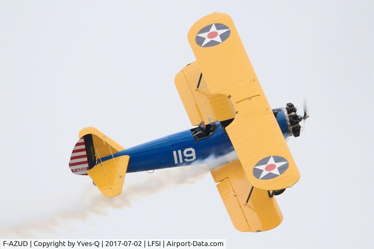 F-AZUD, 1941 Boeing A75N1 (PT-17) C/N 75-1606, Boeing A75N1, On display, St Dizier-Robinson Air Base 113 (LFSI) Open day 2017