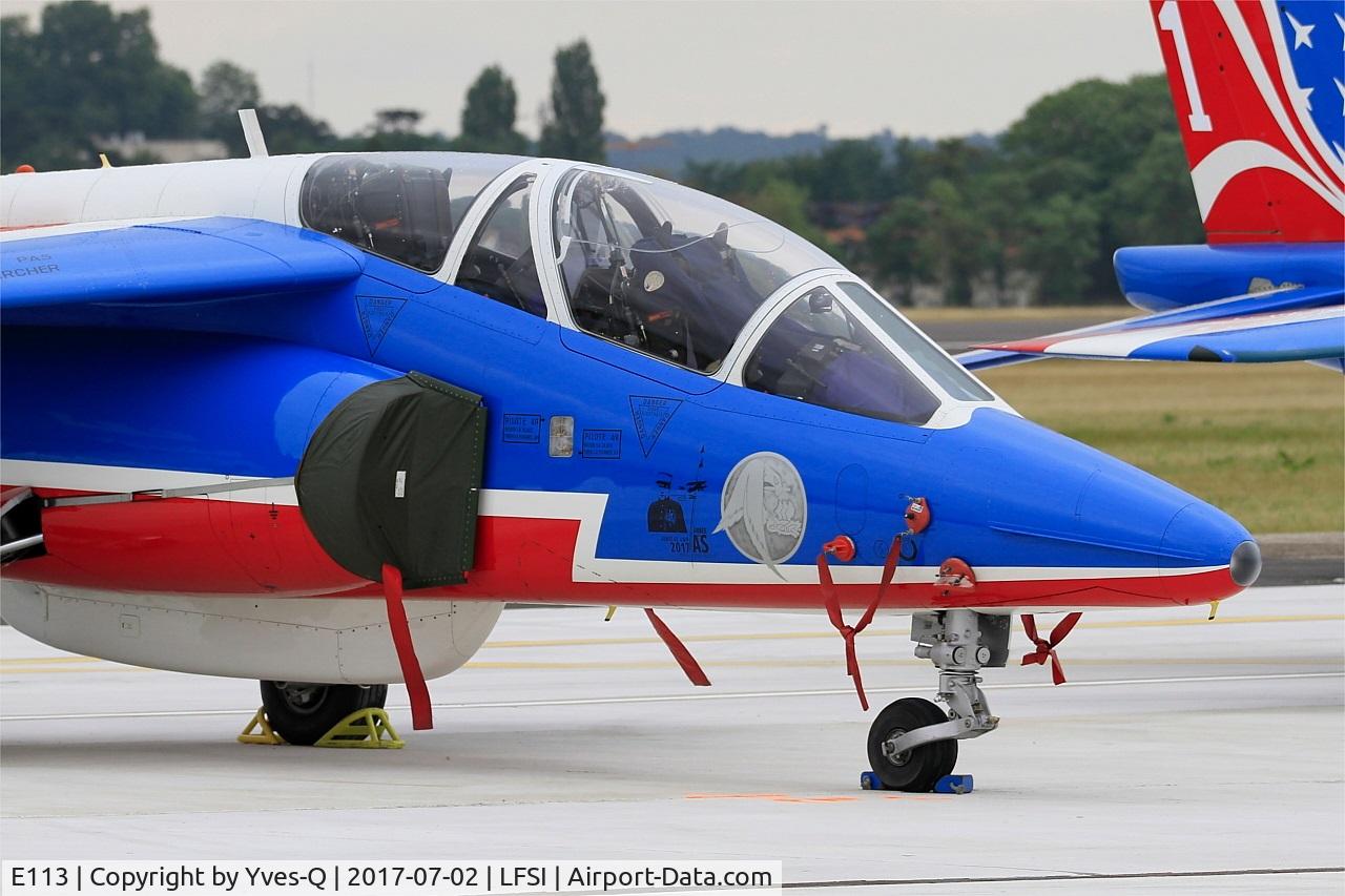 E113, Dassault-Dornier Alpha Jet E C/N E113, Dassault-Dornier Alpha Jet E (F-TETD), Athos 04 of Patrouille de France 2017, Flight line, St Dizier-Robinson Air Base 113 (LFSI) Open day 2017