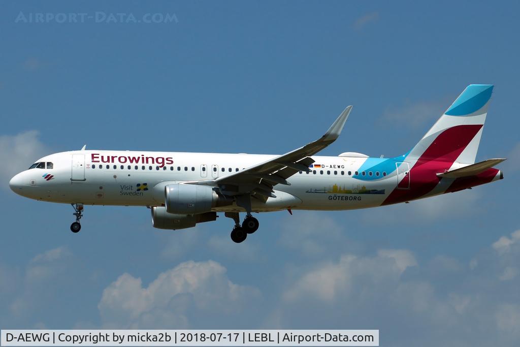 D-AEWG, 2016 Airbus A320-214 C/N 7121, Landing