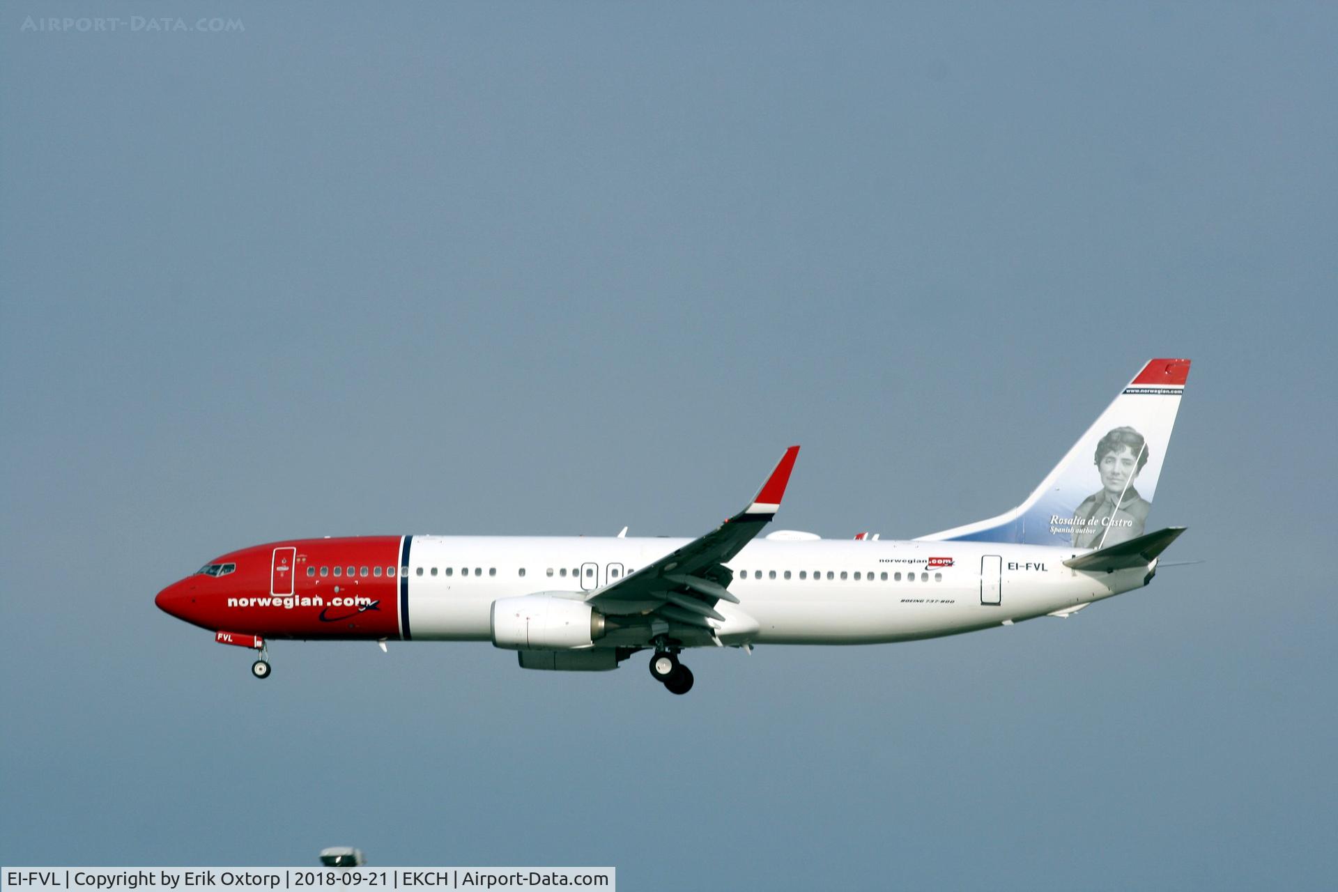 EI-FVL, 2017 Boeing 737-86N C/N 42084, EI-FVL landing rw 22L