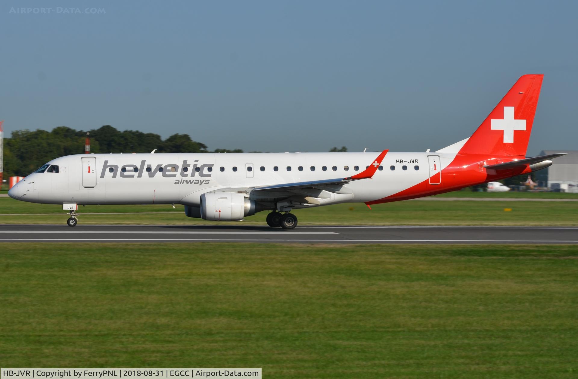HB-JVR, 2011 Embraer 190LR (ERJ-190-100LR) C/N 19000435, Helvetic ERJ190 operating on behalf of Swiss.