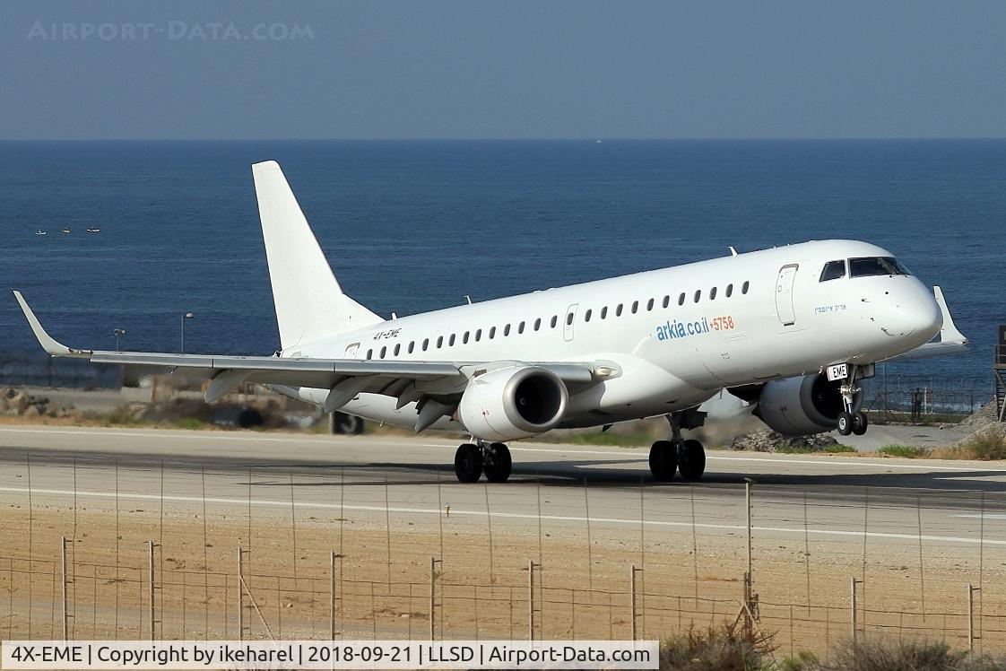 4X-EME, 2008 Embraer 190AR (ERJ-190-100IGW) C/N 19000187, Rotation and T/O from runway 03.