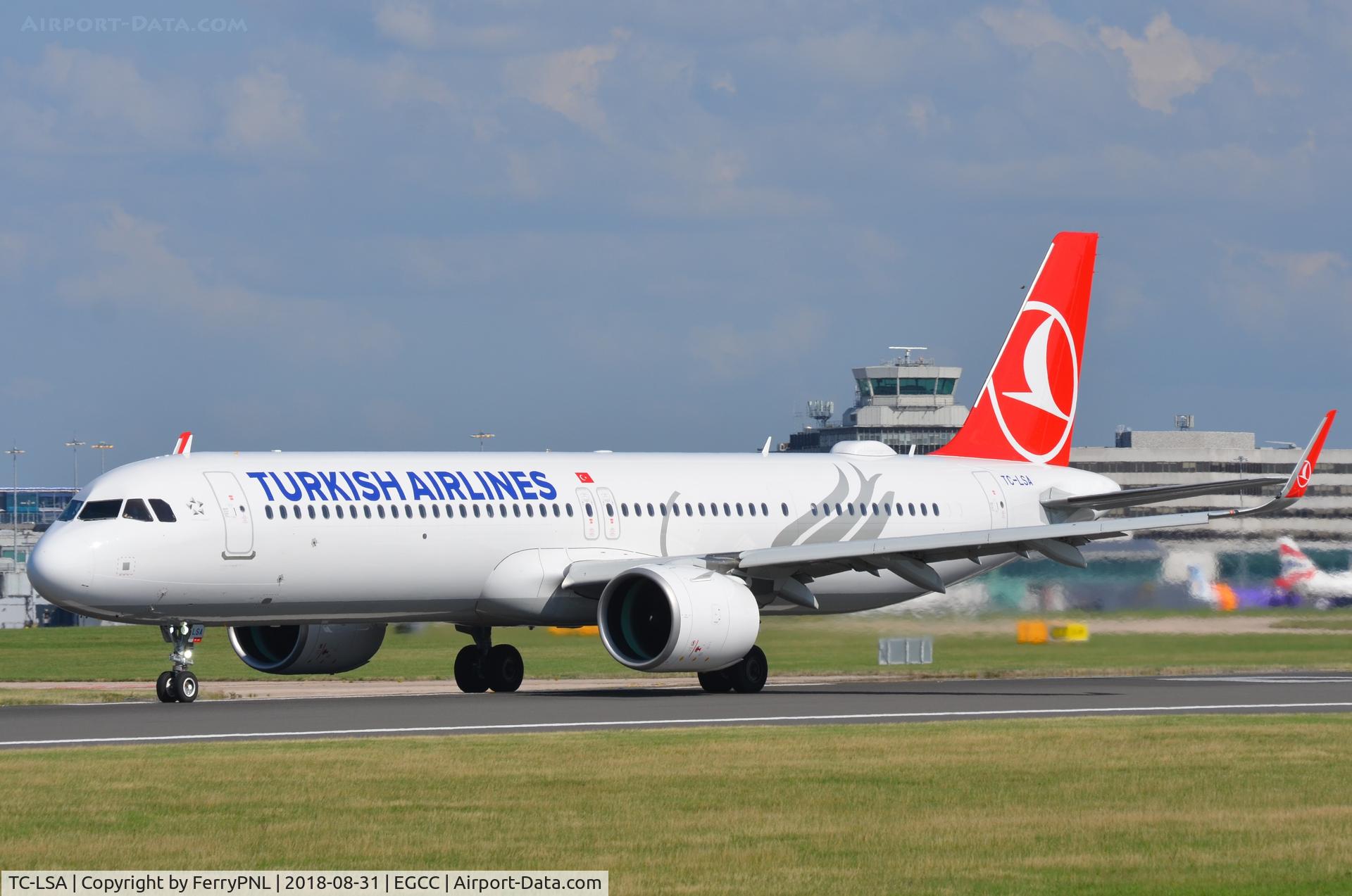 TC-LSA, 2018 Airbus A321-271NX C/N 8155, Turkish A321Neo departing MAN