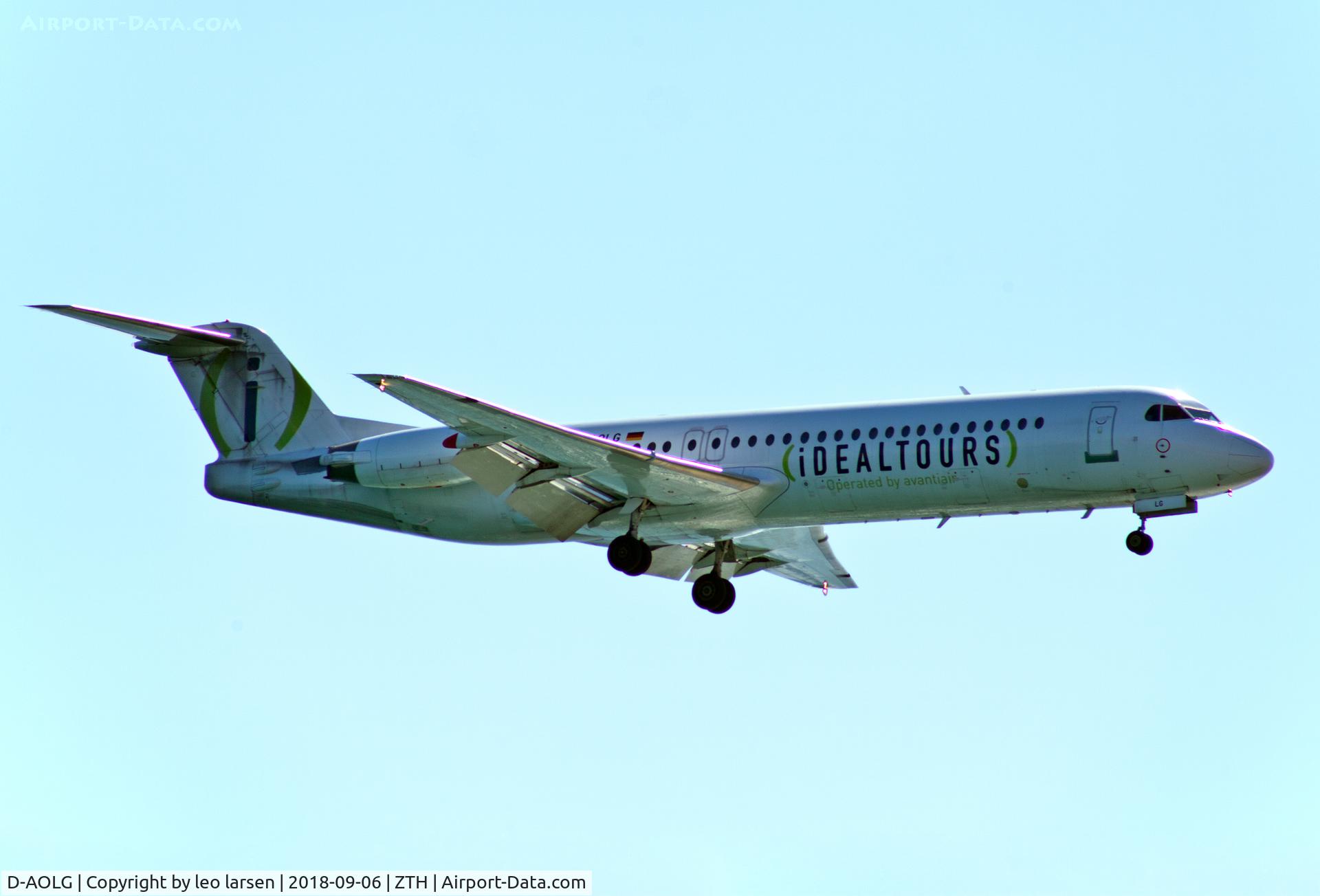 D-AOLG, 1993 Fokker 100 (F-28-0100) C/N 11452, Zakynthos 6.9.2018