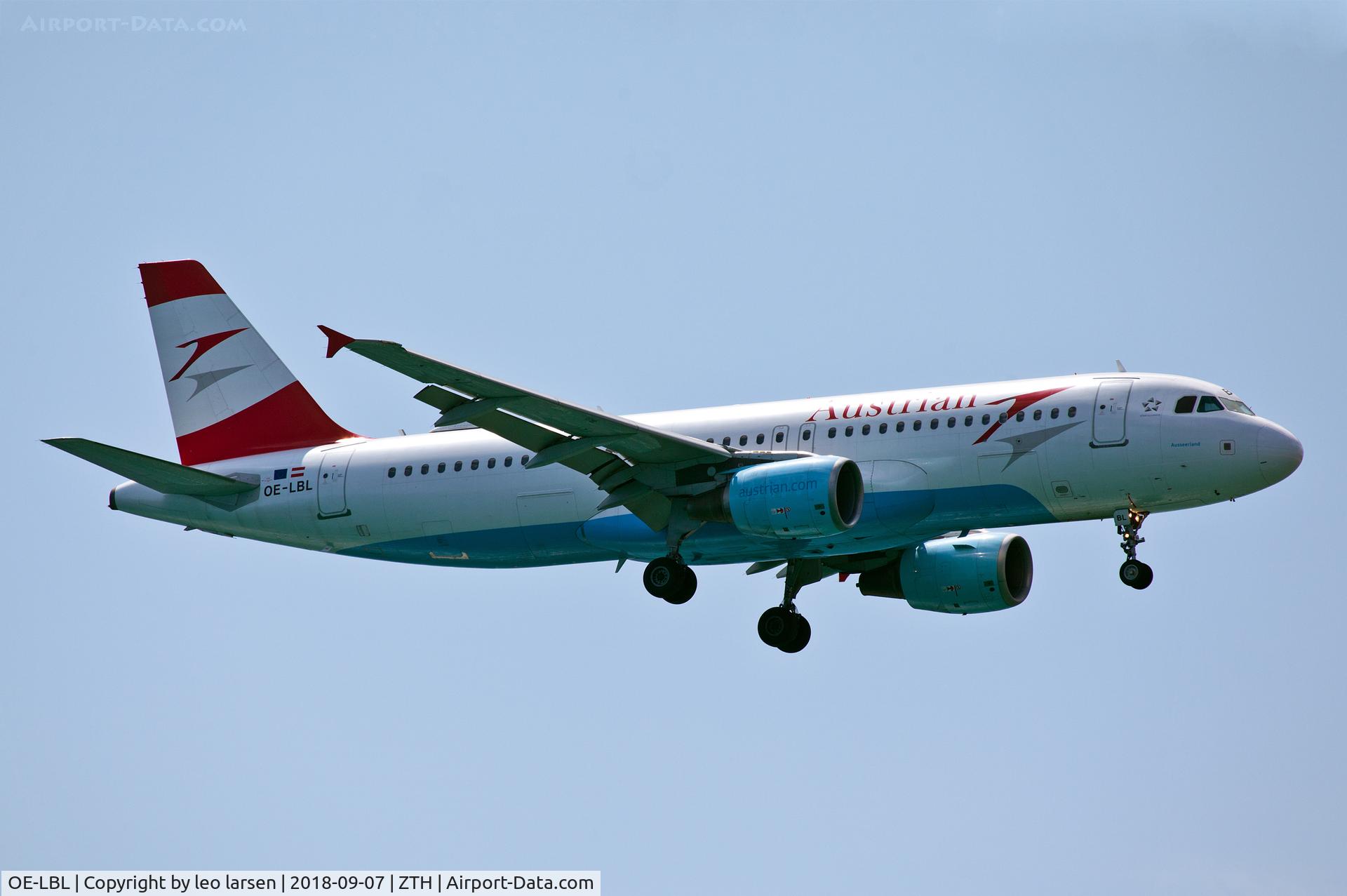 OE-LBL, 2003 Airbus A320-214 C/N 2009, Zakynthos 7.9.2018