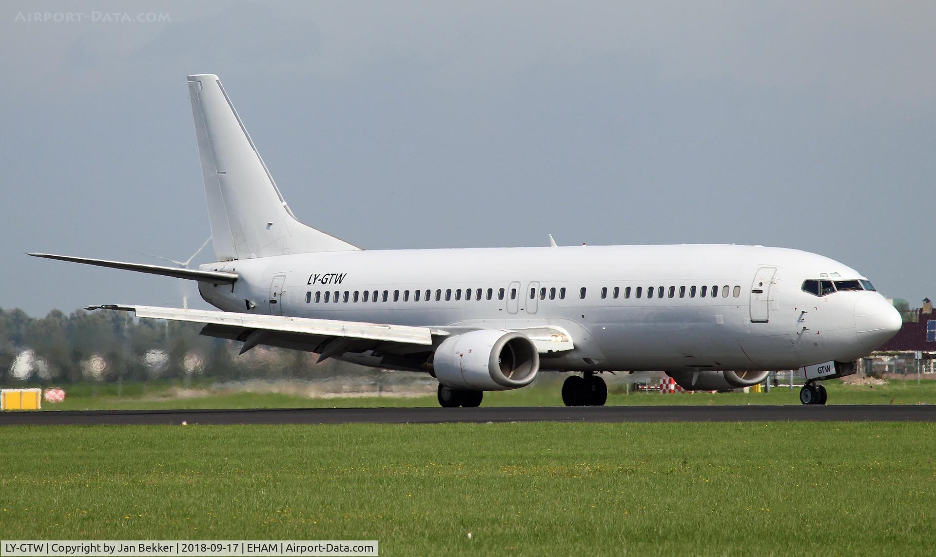 LY-GTW, 1990 Boeing 737-4Q8 C/N 24332, Schiphol Amsterdam