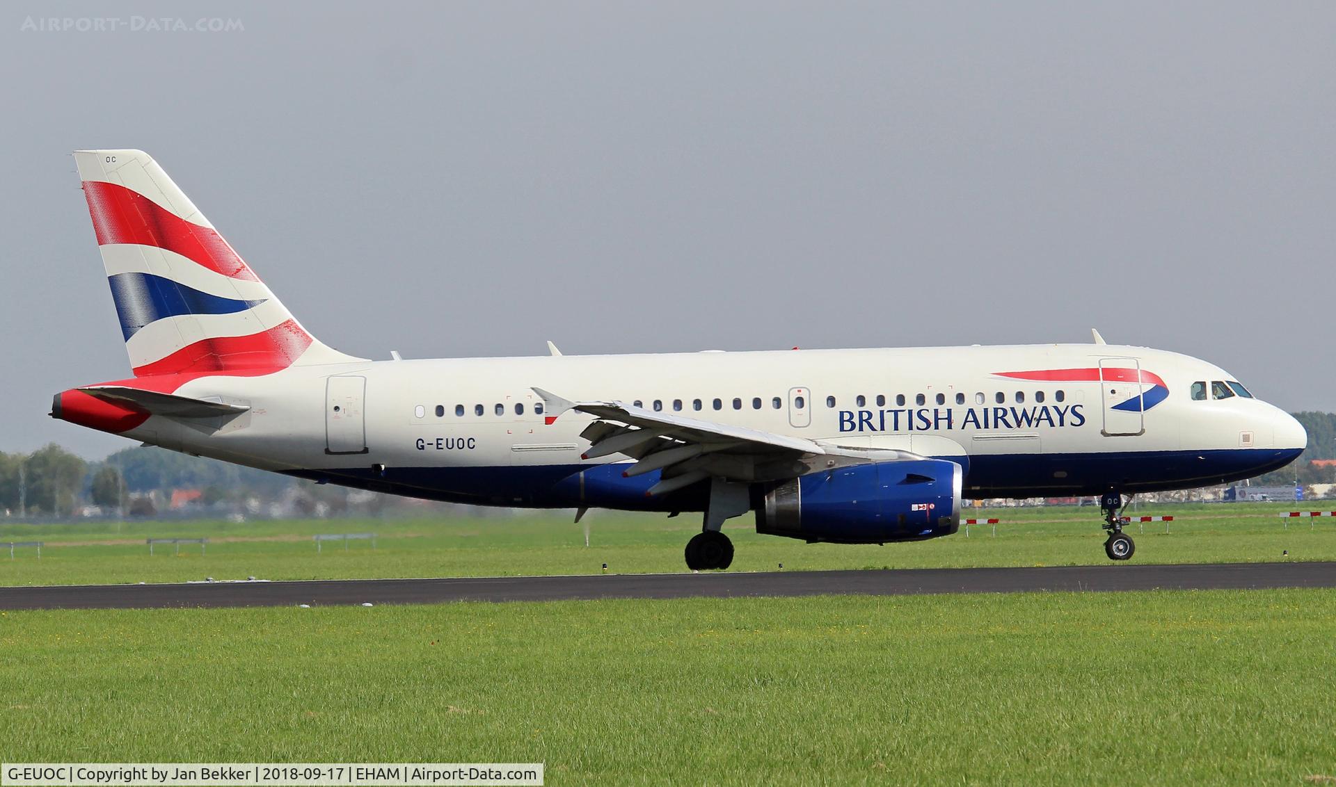 G-EUOC, 2001 Airbus A319-131 C/N 1537, Schiphol Amsterdam