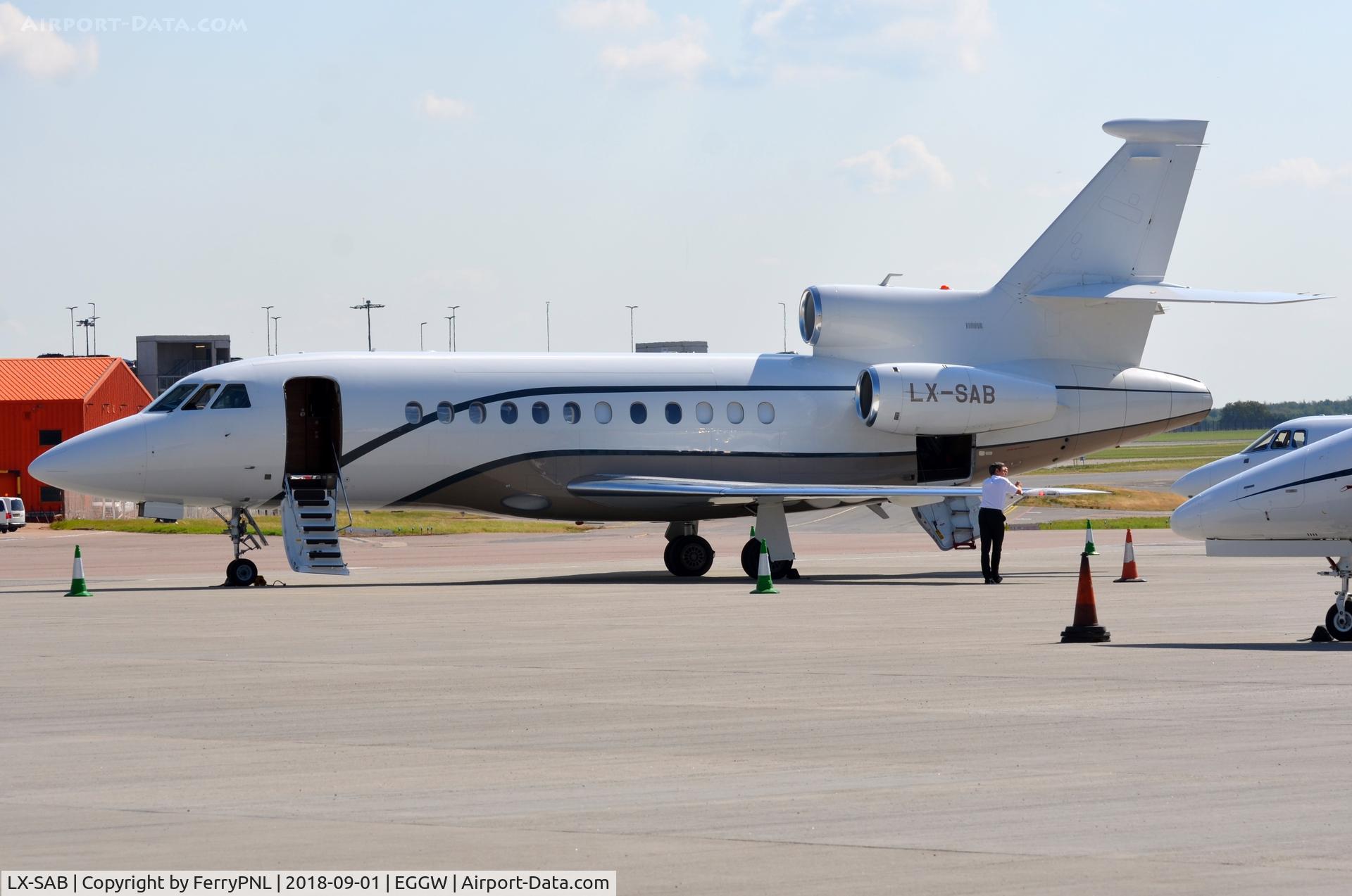 LX-SAB, 2008 Dassault Falcon 900DX C/N 619, DA900DX just before departure
