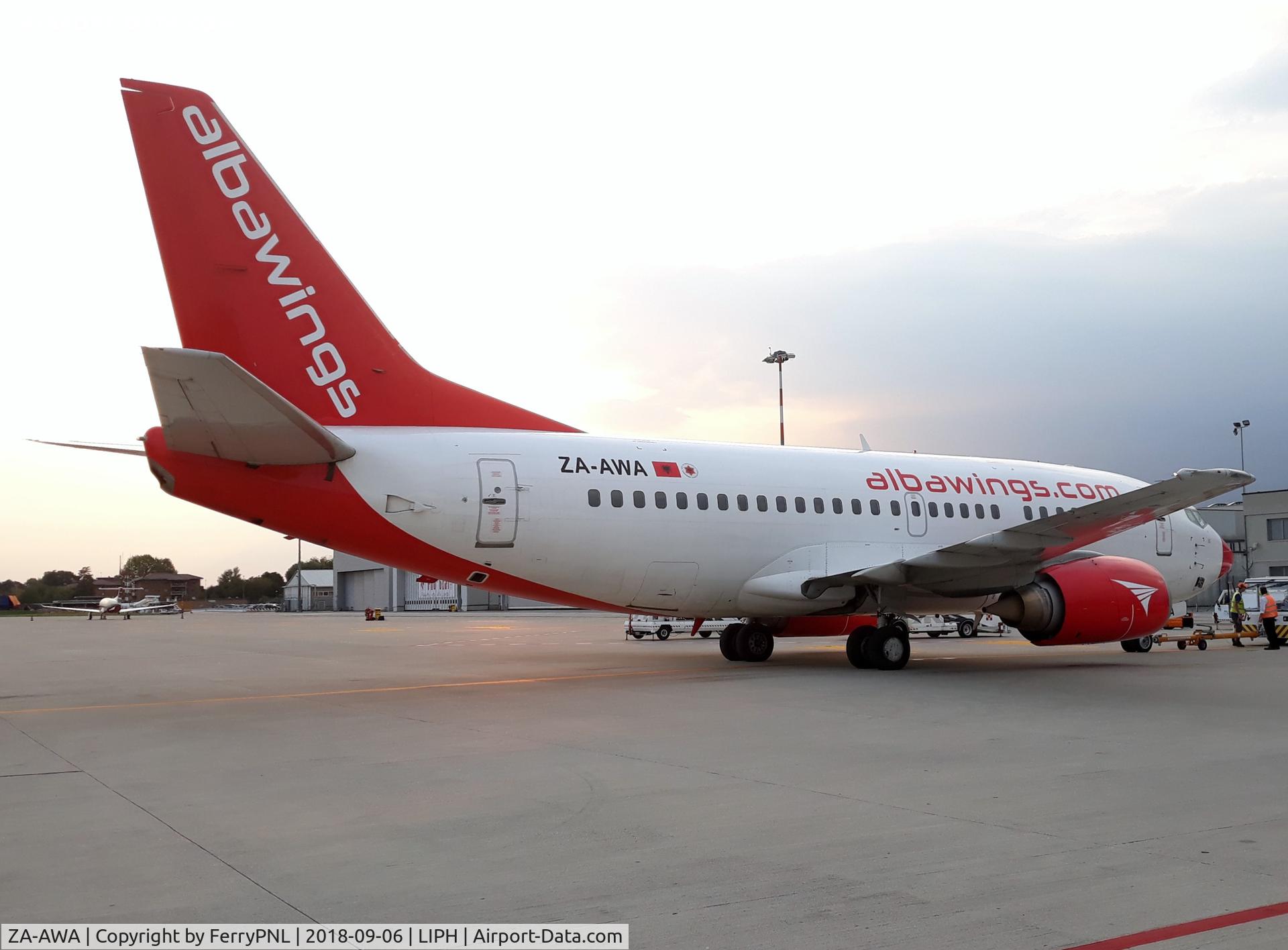 ZA-AWA, 1990 Boeing 737-5K5 C/N 24927, Albawings B735