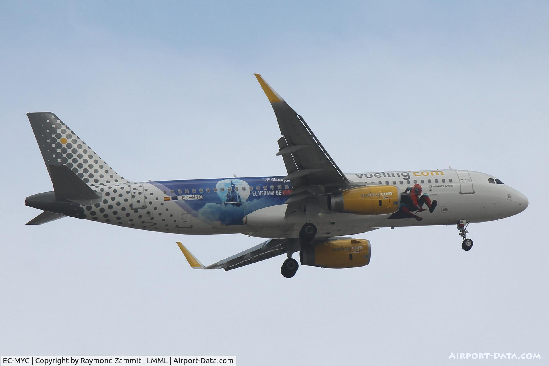 EC-MYC, 2018 Airbus A320-232 C/N 8238, A320 EC-MYC Vueling wearing special Disney colour scheme.