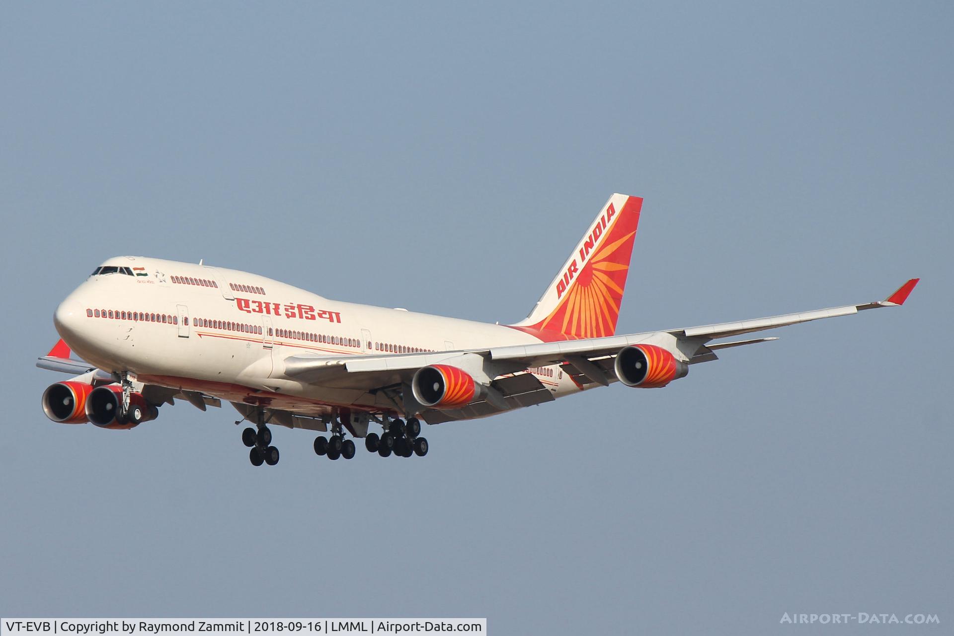 VT-EVB, 1996 Boeing 747-437 C/N 28095, B747 VT-EVB Air India