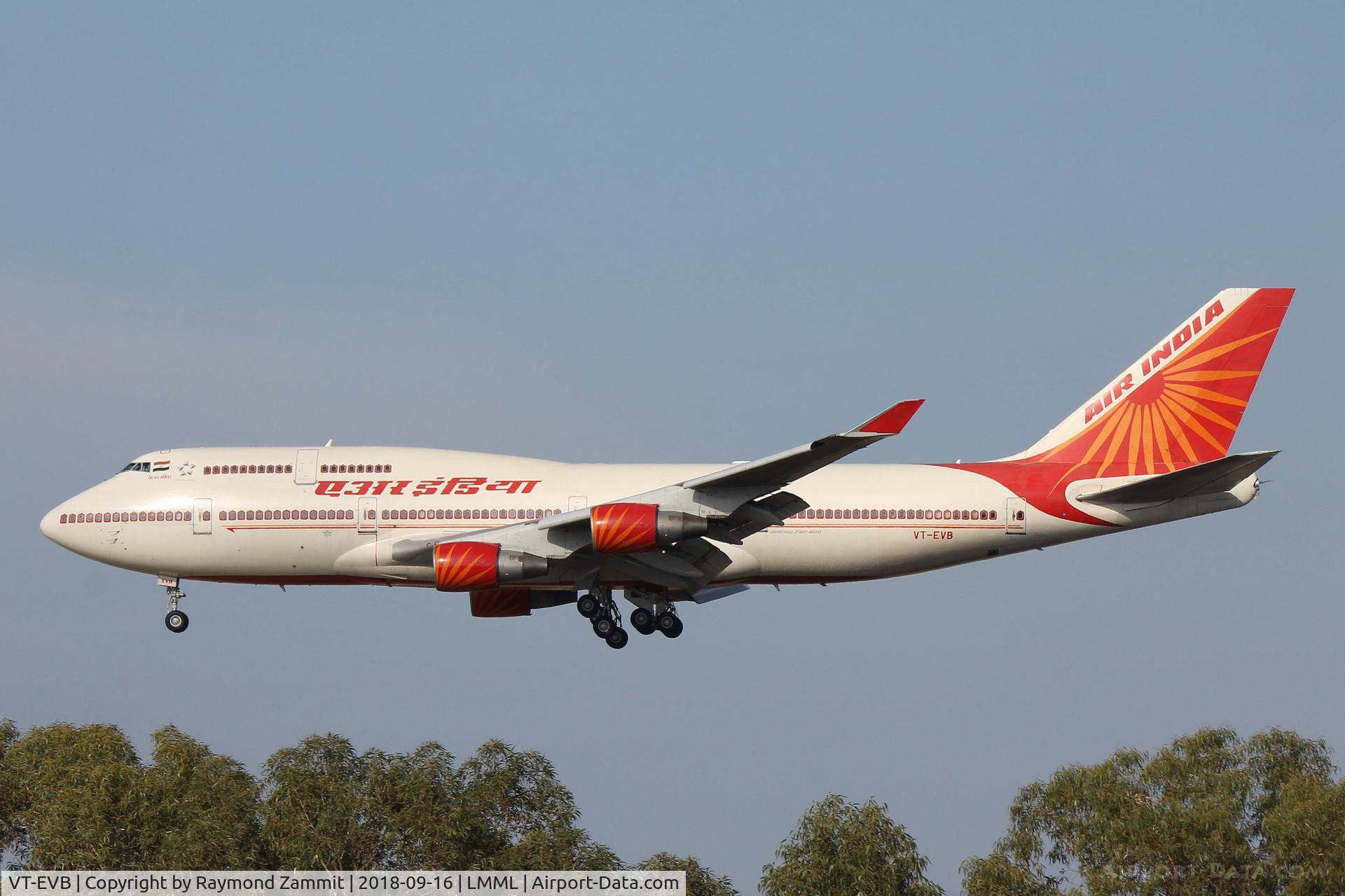 VT-EVB, 1996 Boeing 747-437 C/N 28095, B747 VT-EVB Air India