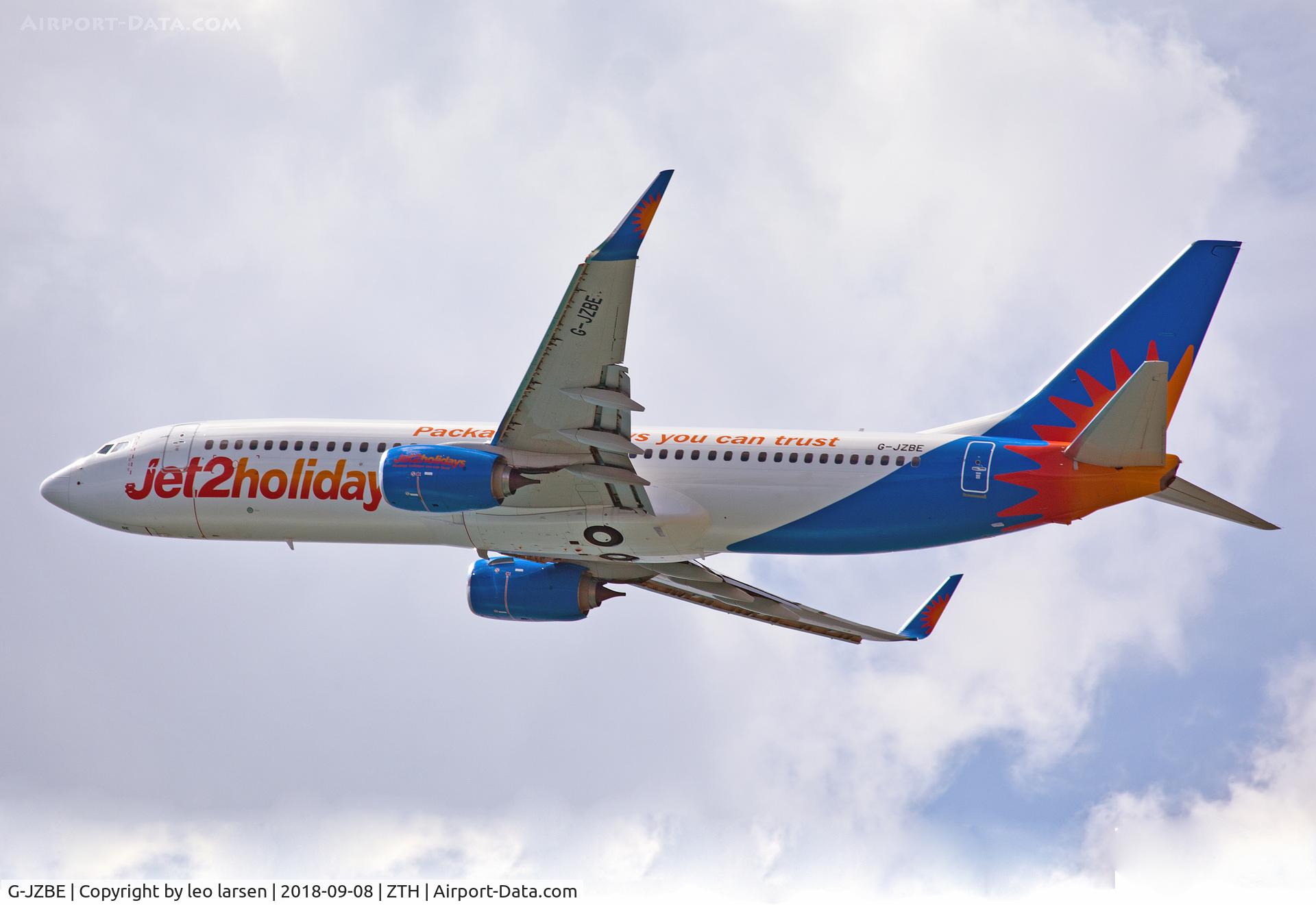 G-JZBE, 2017 Boeing 737-8MG C/N 63161, Zakynthos 8.9.2018 T/O R-16