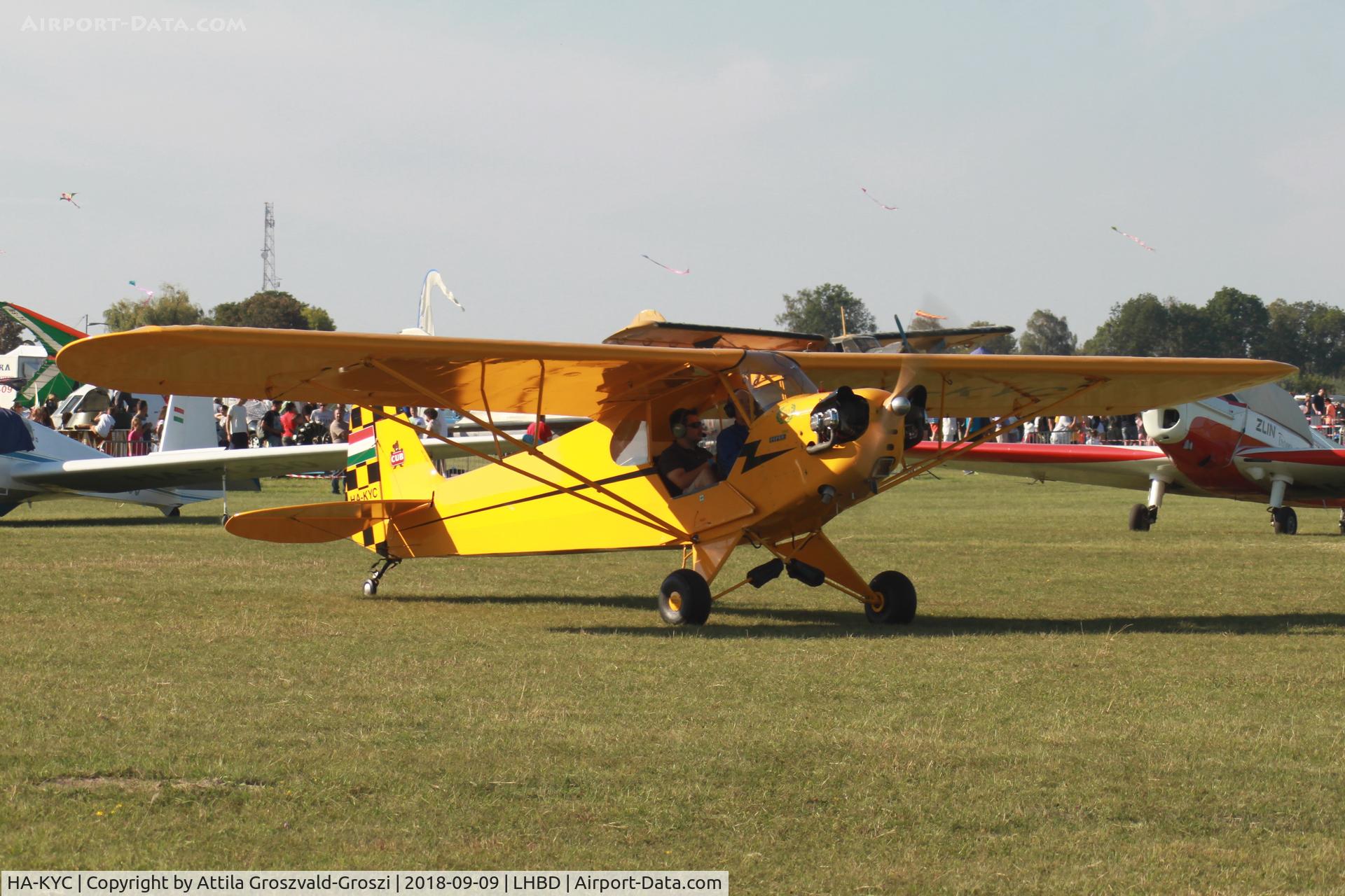 HA-KYC, 1946 Piper J3C-65 Cub C/N 16127, LHBD - Ex Military Air Base, Börgönd Airport Airshow 2018