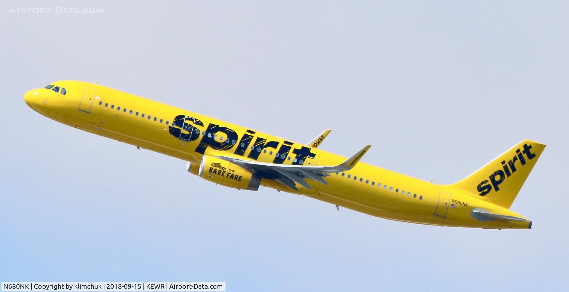 N680NK, 2017 Airbus A321-231SL C/N 7870, Departing to Florida