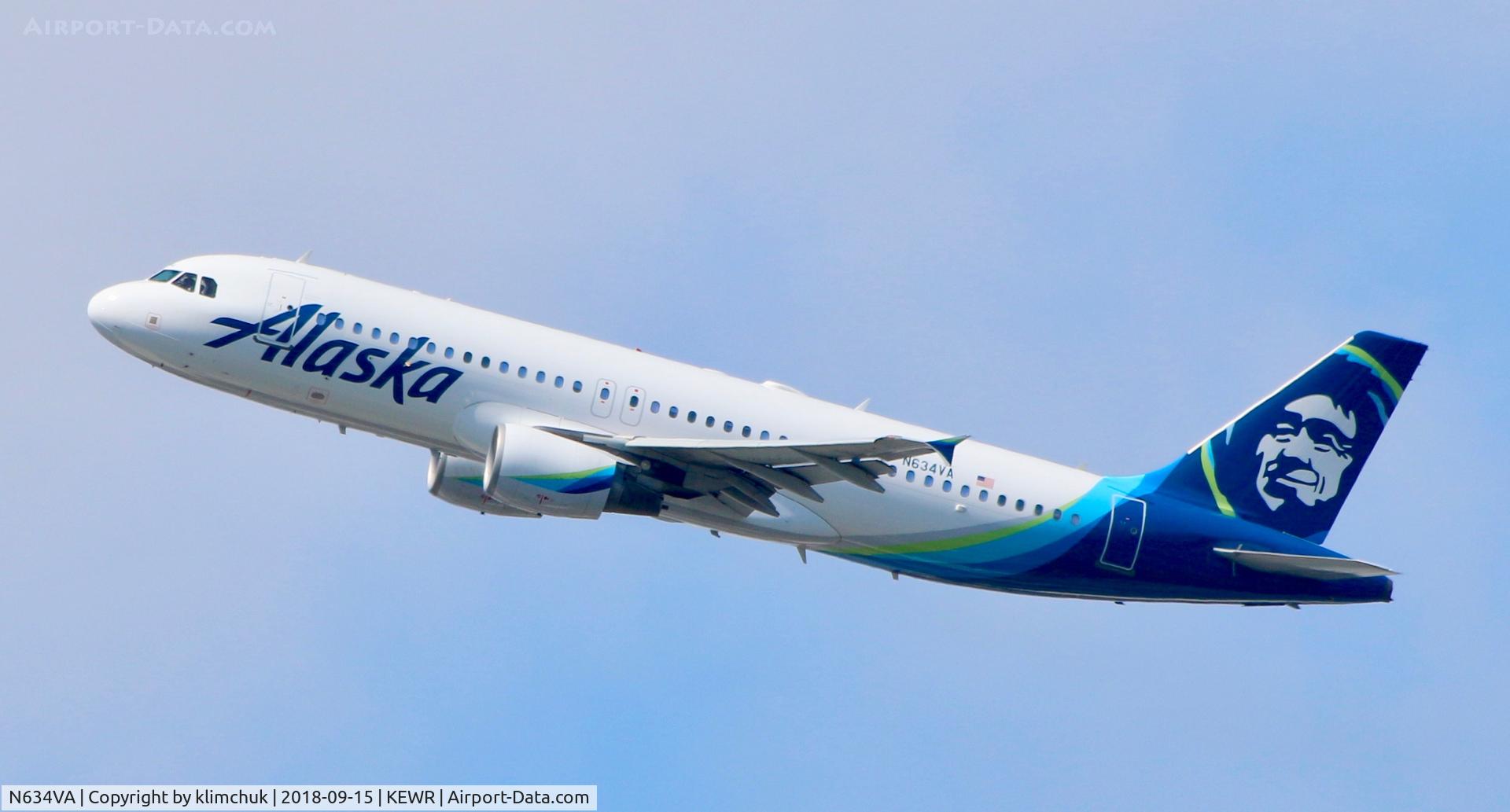 N634VA, 2008 Airbus A320-214 C/N 3359, In Alaska Airlines livery