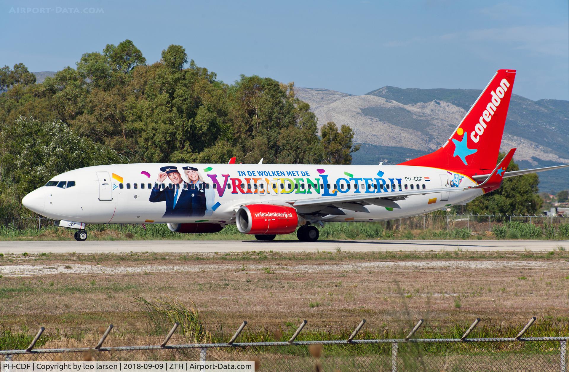 PH-CDF, 1999 Boeing 737-804 C/N 28227, Zakynthos 9.9.2018
