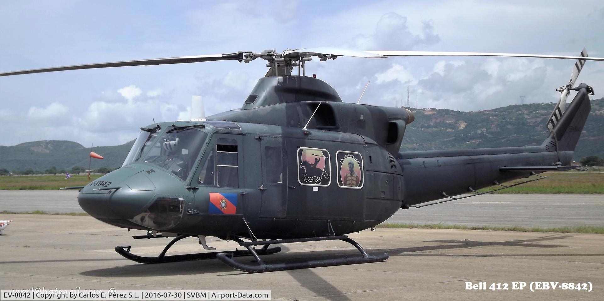 EV-8842, Bell 412SP C/N 33157, Bell 412 SP (EBV-8842) Command of the Aviation of the Army of Venezuela. Exhibited at the Aeronautical Fair 