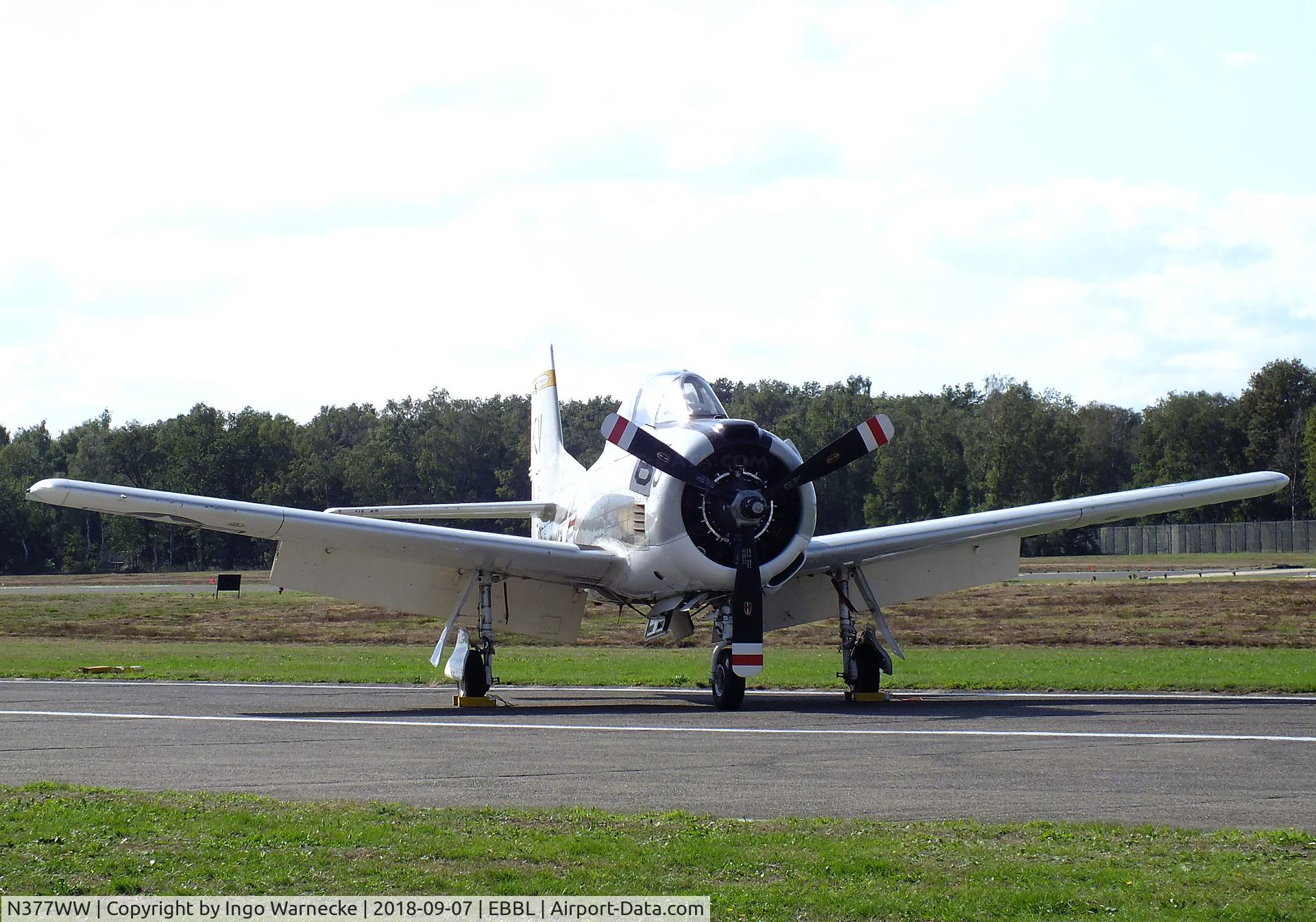 N377WW, 1954 North American T-28B Trojan C/N 200-140, North American T-28B Trojan at the 2018 BAFD spotters day, Kleine Brogel airbase