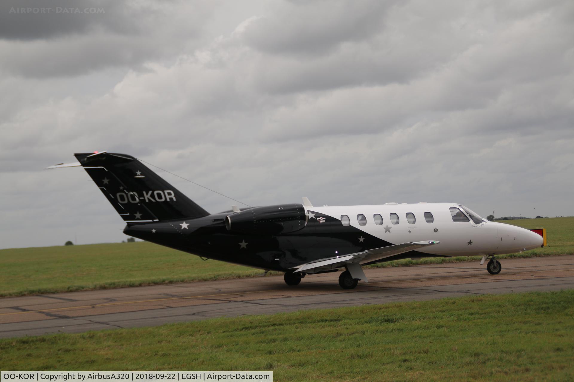 OO-KOR, 2011 Cessna 525A CitationJet CJ2+ C/N 525A-0485, Departing Saxon