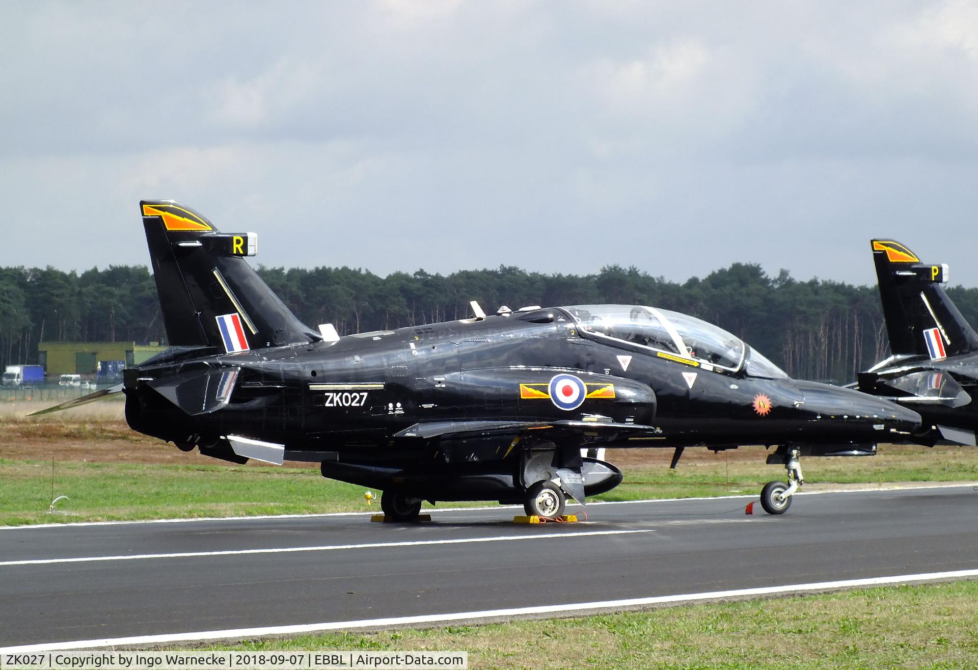 ZK027, 2009 British Aerospace Hawk T2 C/N RT018/1256, BAe Hawk T2 of the RAF at the 2018 BAFD spotters day, Kleine Brogel airbase