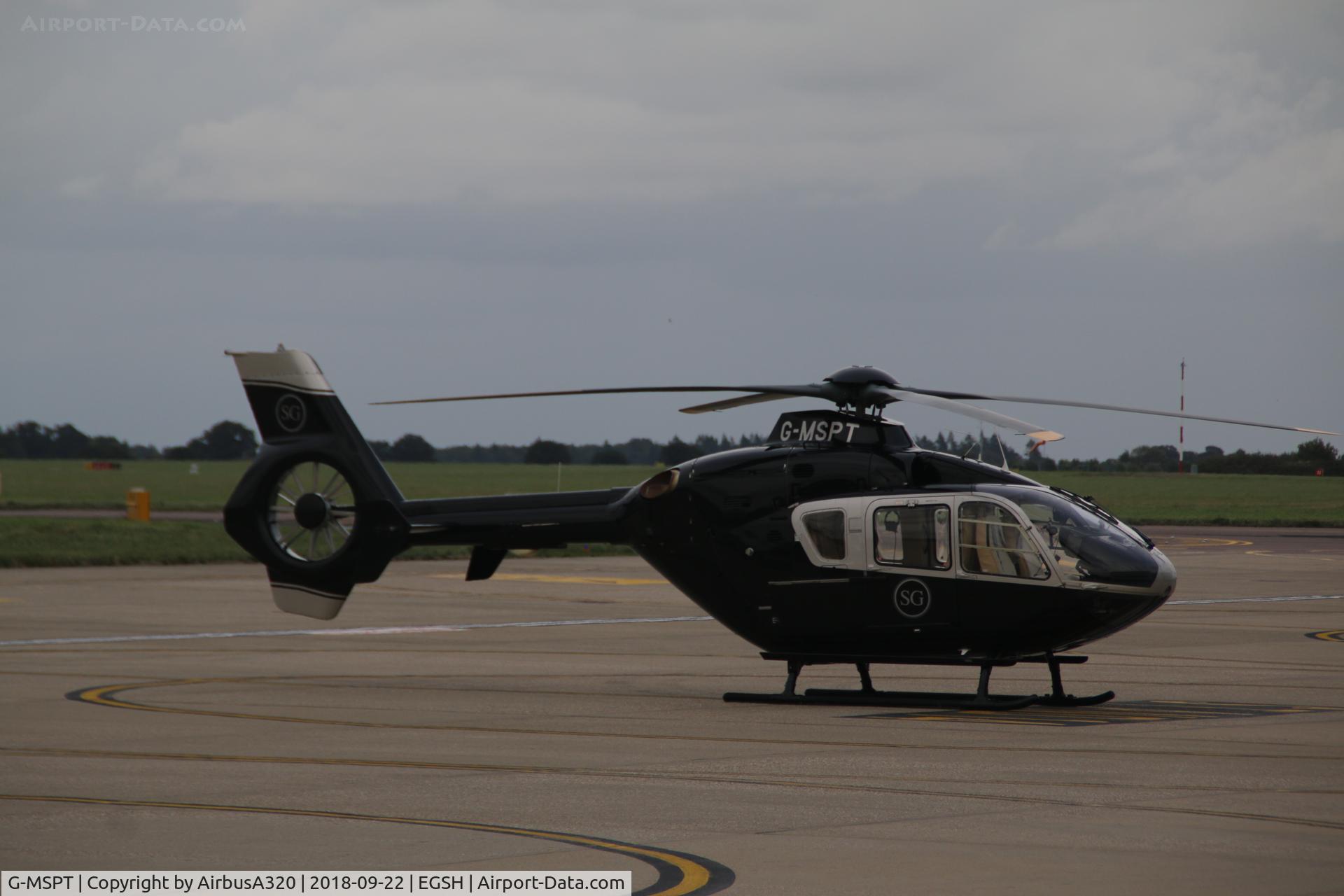 G-MSPT, 2004 Eurocopter EC-135T-2 C/N 0361, Parked Saxon ramp