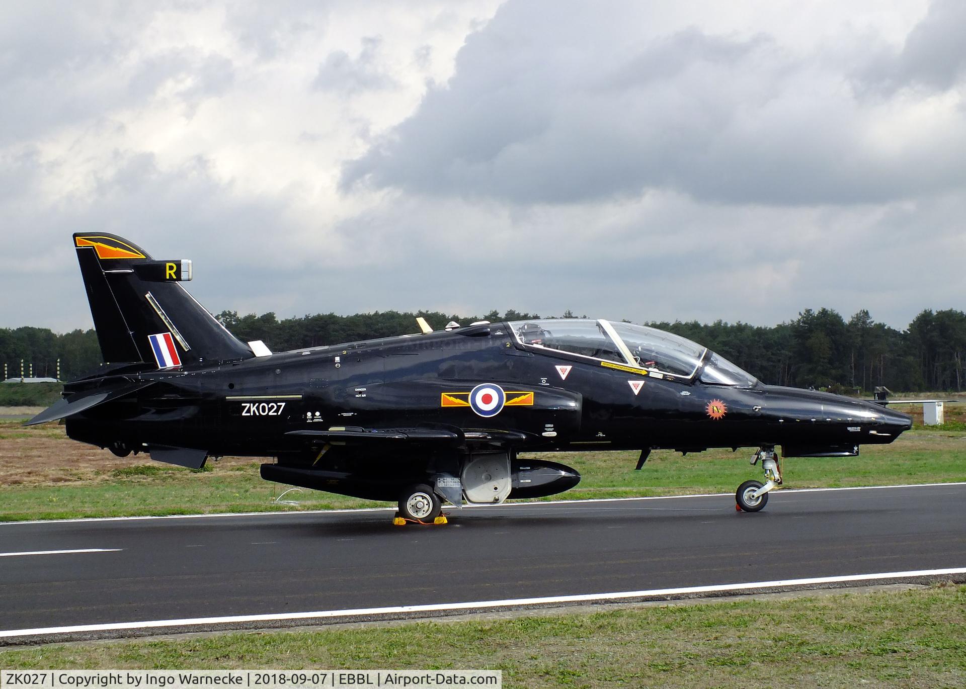 ZK027, 2009 British Aerospace Hawk T2 C/N RT018/1256, BAe Hawk T2 of the RAF at the 2018 BAFD spotters day, Kleine Brogel airbase