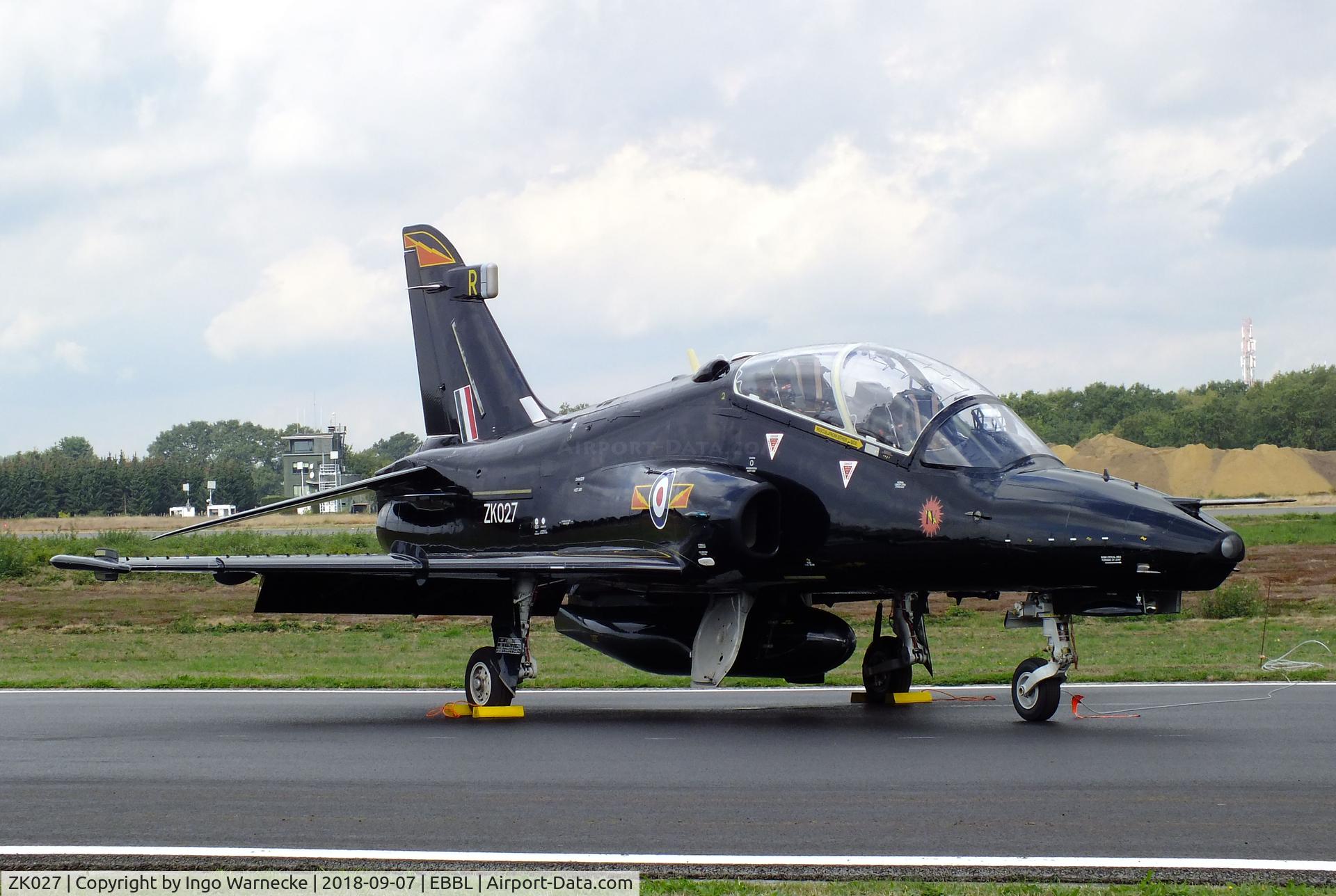 ZK027, 2009 British Aerospace Hawk T2 C/N RT018/1256, BAe Hawk T2 of the RAF at the 2018 BAFD spotters day, Kleine Brogel airbase