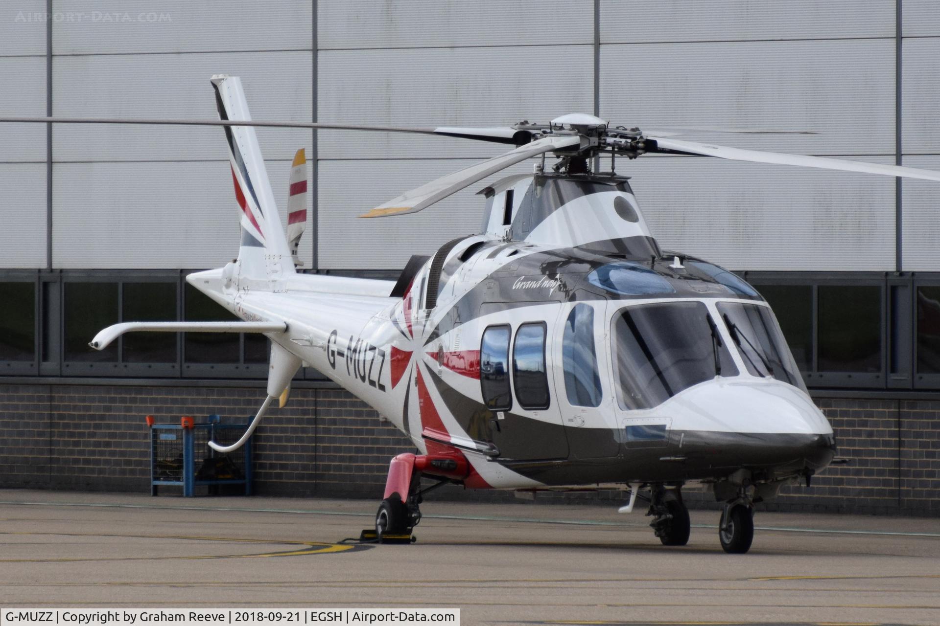 G-MUZZ, 2013 AgustaWestland AW-109SP GrandNew C/N 22325, Parked at Norwich.