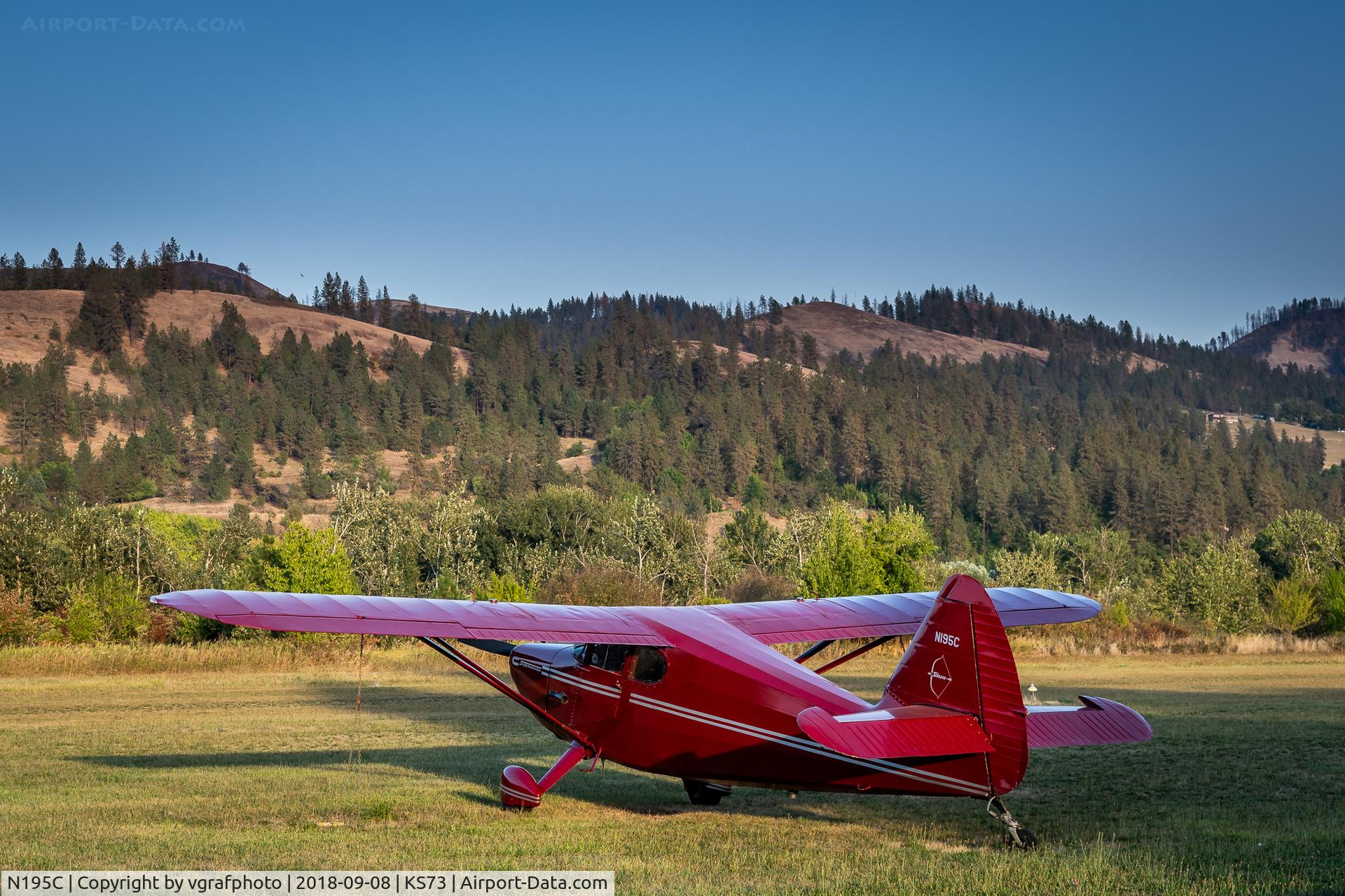 N195C, 1947 Stinson 108-2 Voyager C/N 108-3195, @ Kamiah S73