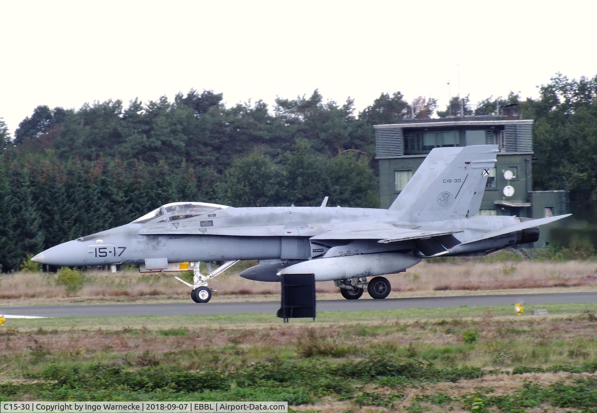 C15-30, McDonnell Douglas EF-18A Hornet C/N 616/A521, McDonnell Douglas EF-18A (F/A-18A) Hornet of the Ejercito del Aire (Spanish AF) at the 2018 BAFD spotters day, Kleine Brogel airbase