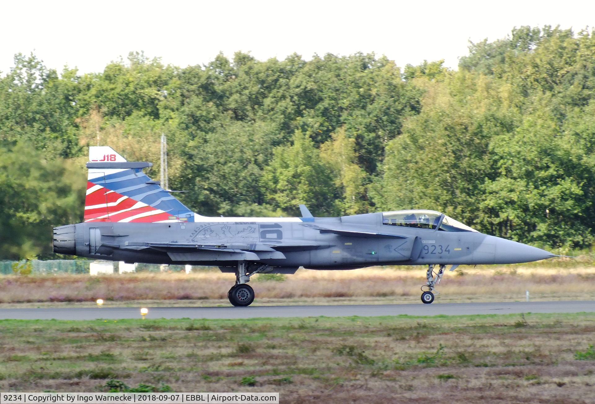 9234, Saab JAS-39C Gripen C/N 39234, SAAB JAS39C Gripen of the Czech AF at the 2018 BAFD spotters day, Kleine Brogel airbase