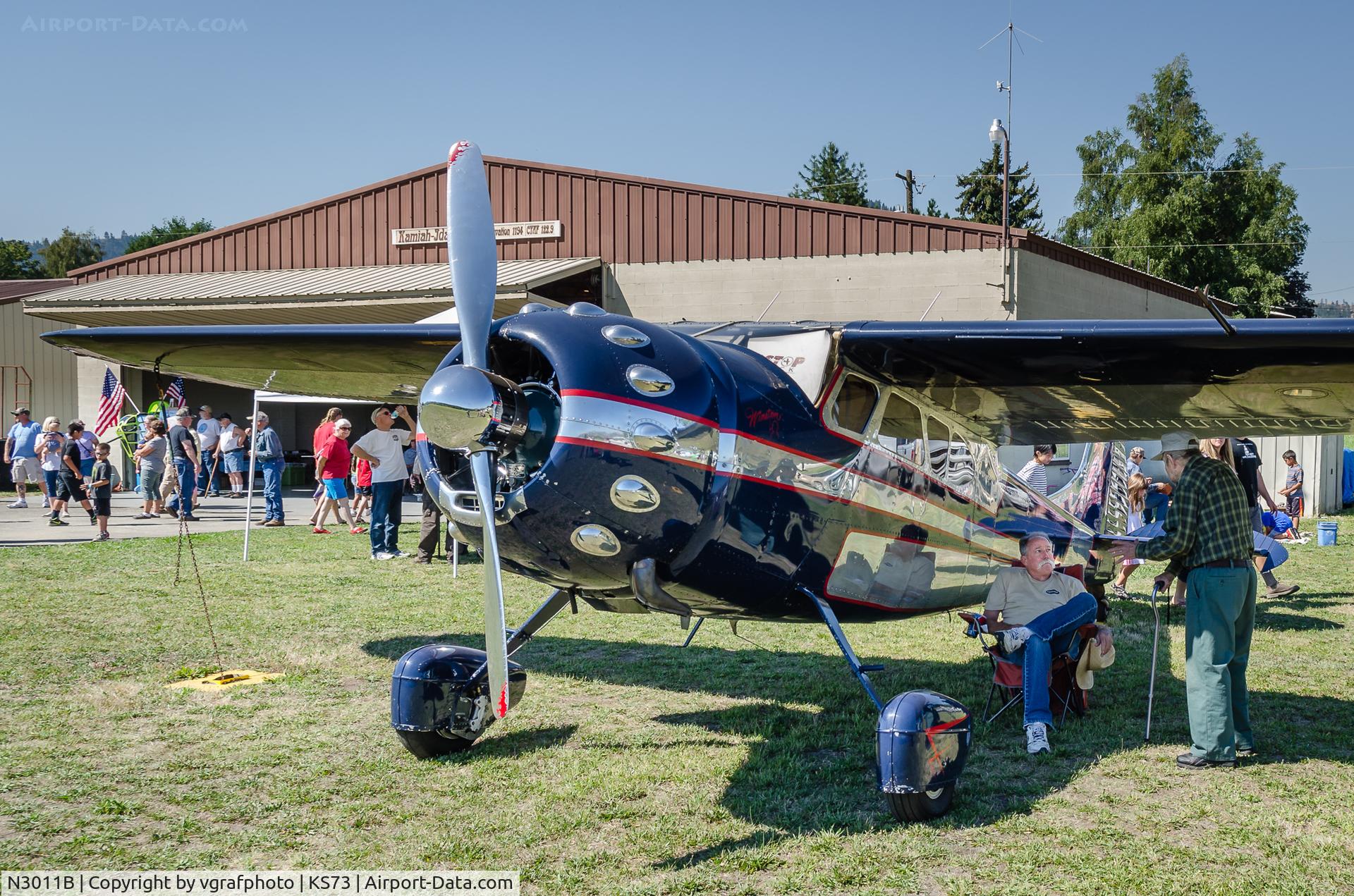 N3011B, 1952 Cessna 195B Businessliner C/N 7894, A beautiful day for a Fly-In, Kamiah 2016