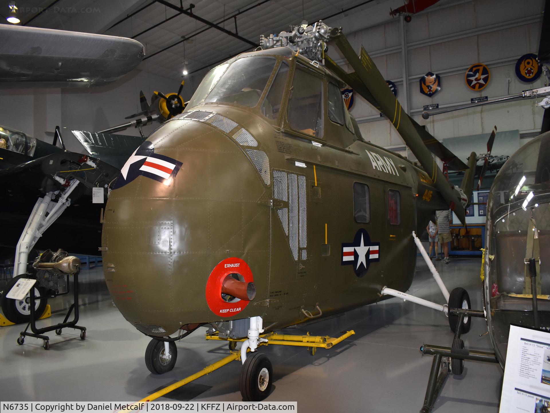 N6735, 1971 Sikorsky UH-19D Chickasaw C/N 54-1416, Seen inside the main hanger at the Arizona Commemorative Air Force Museum