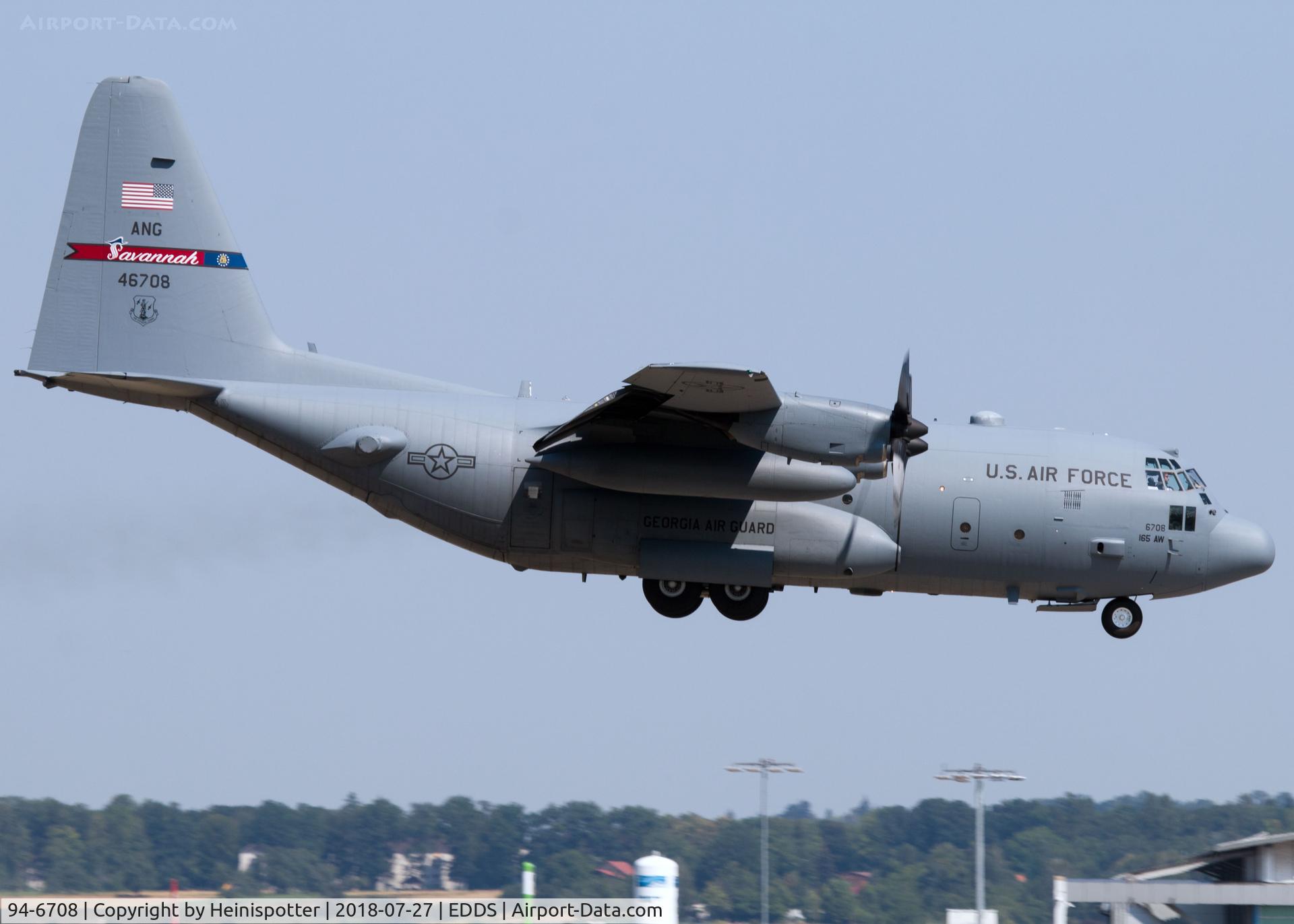94-6708, 1994 Lockheed C-130H Hercules C/N 382-5400, 94-6708 (JUMP41) at Stuttgart Airport.