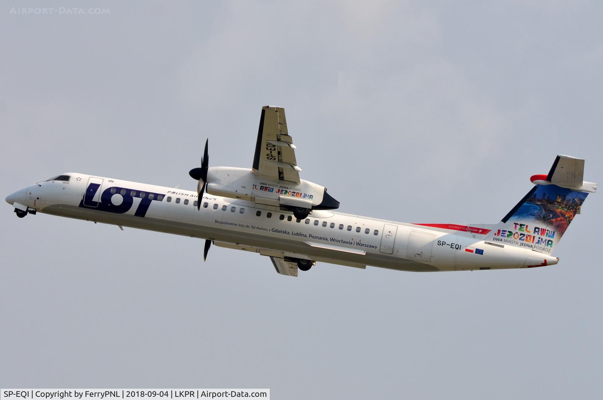 SP-EQI, 2013 Bombardier DHC-8-402Q Dash 8 C/N 4442, LOT DHC8 promoting Tel Aviv