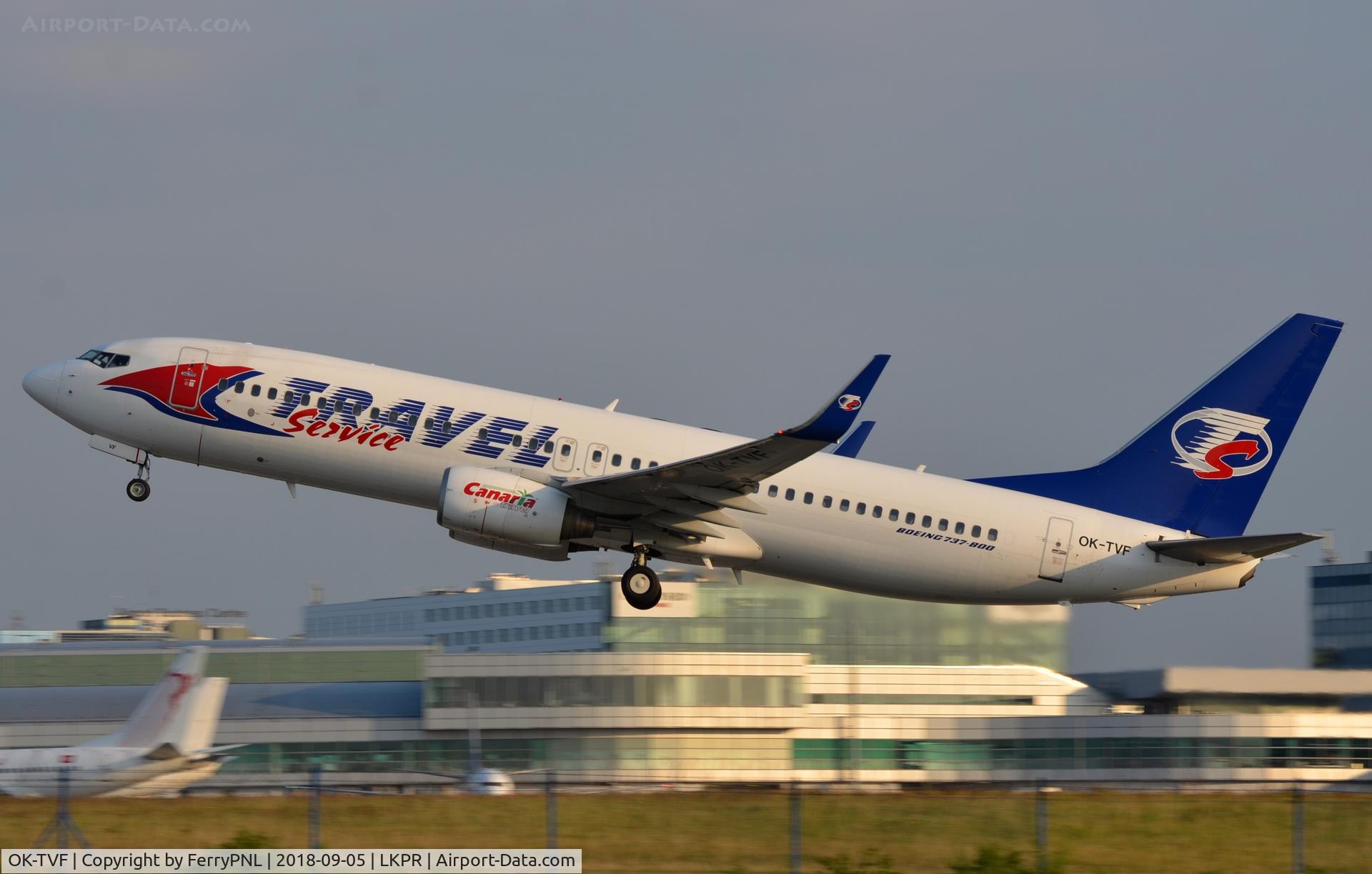 OK-TVF, 2005 Boeing 737-8FH C/N 29669, Travel Service B738 lifting-off