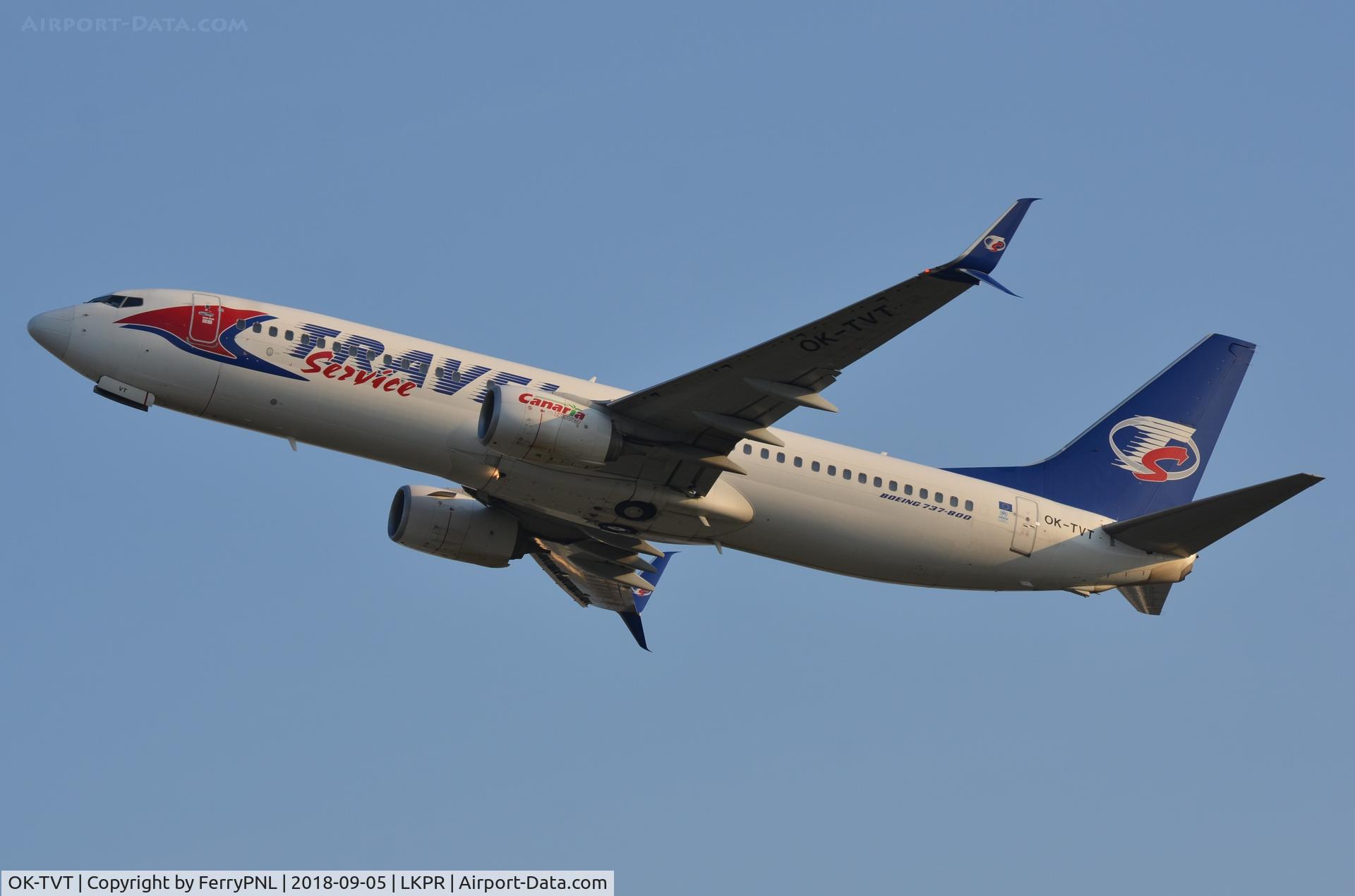 OK-TVT, 2012 Boeing 737-86N C/N 39394, Travel Service B738 departing