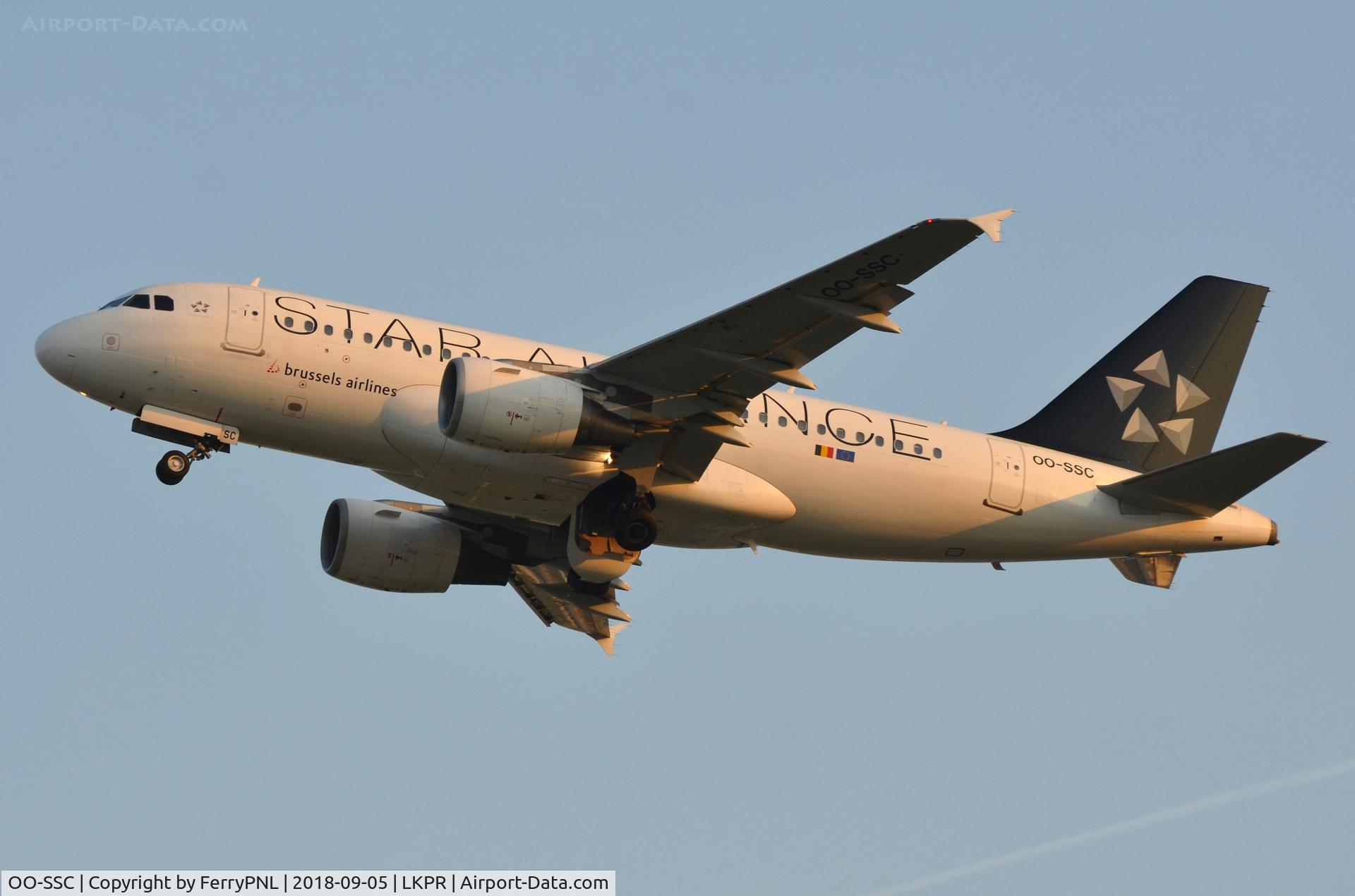 OO-SSC, 1999 Airbus A319-112 C/N 1086, Brussels A319 returning to BRU