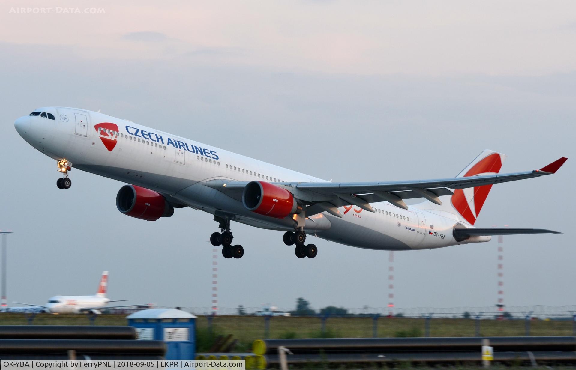 OK-YBA, 2001 Airbus A330-323X C/N 425, Just before sunset: CSA A333