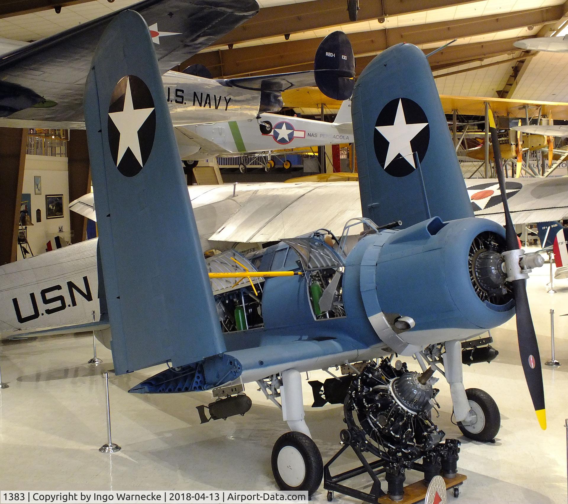 1383, 1938 Vought SB2U-1 Vindicator C/N Not found 1383, Vought SB2U-1 Vindicator at the NMNA, Pensacola FL