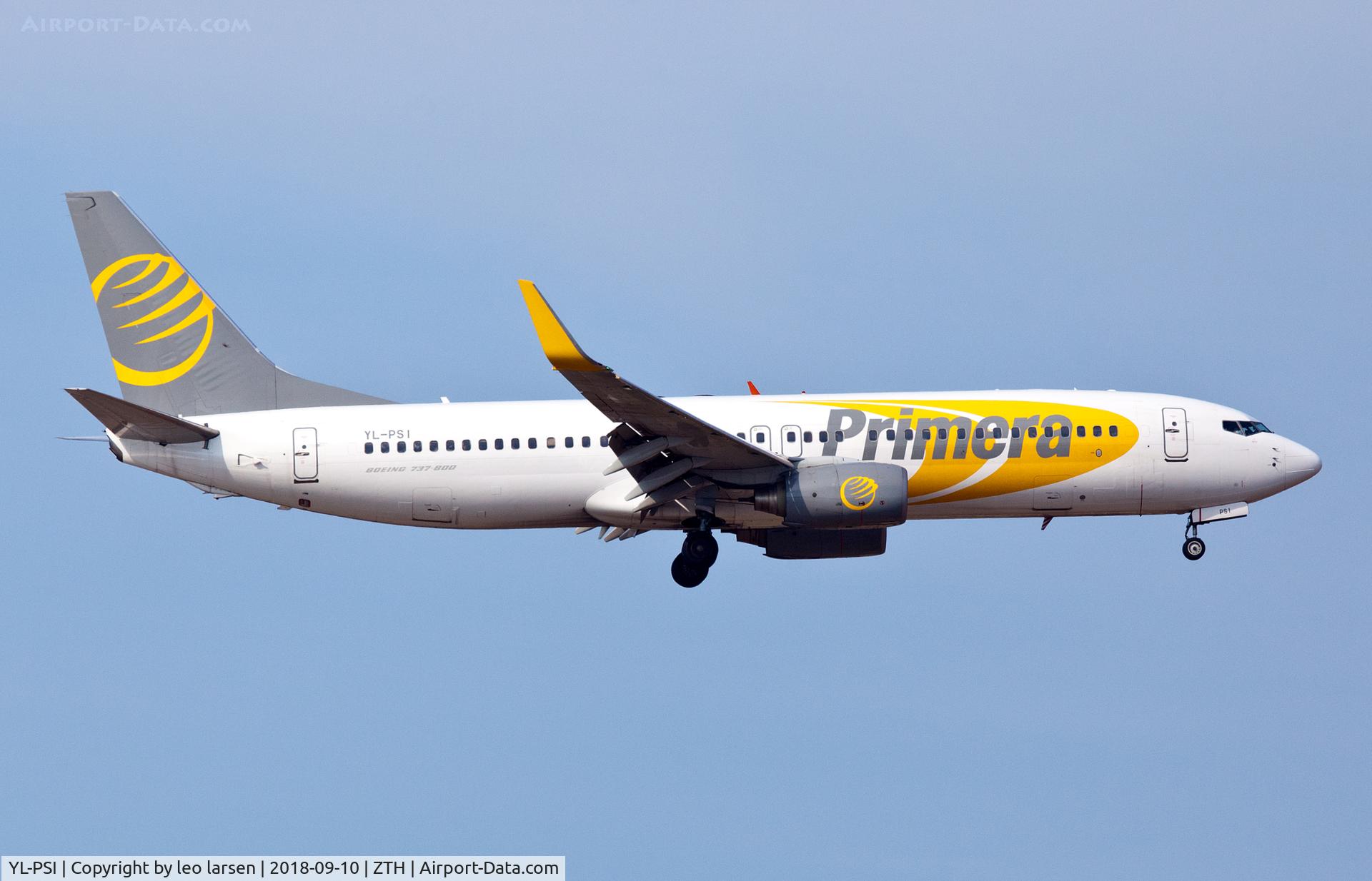 YL-PSI, 1999 Boeing 737-8K5 C/N 27983, Zakynthos 10.9.2018