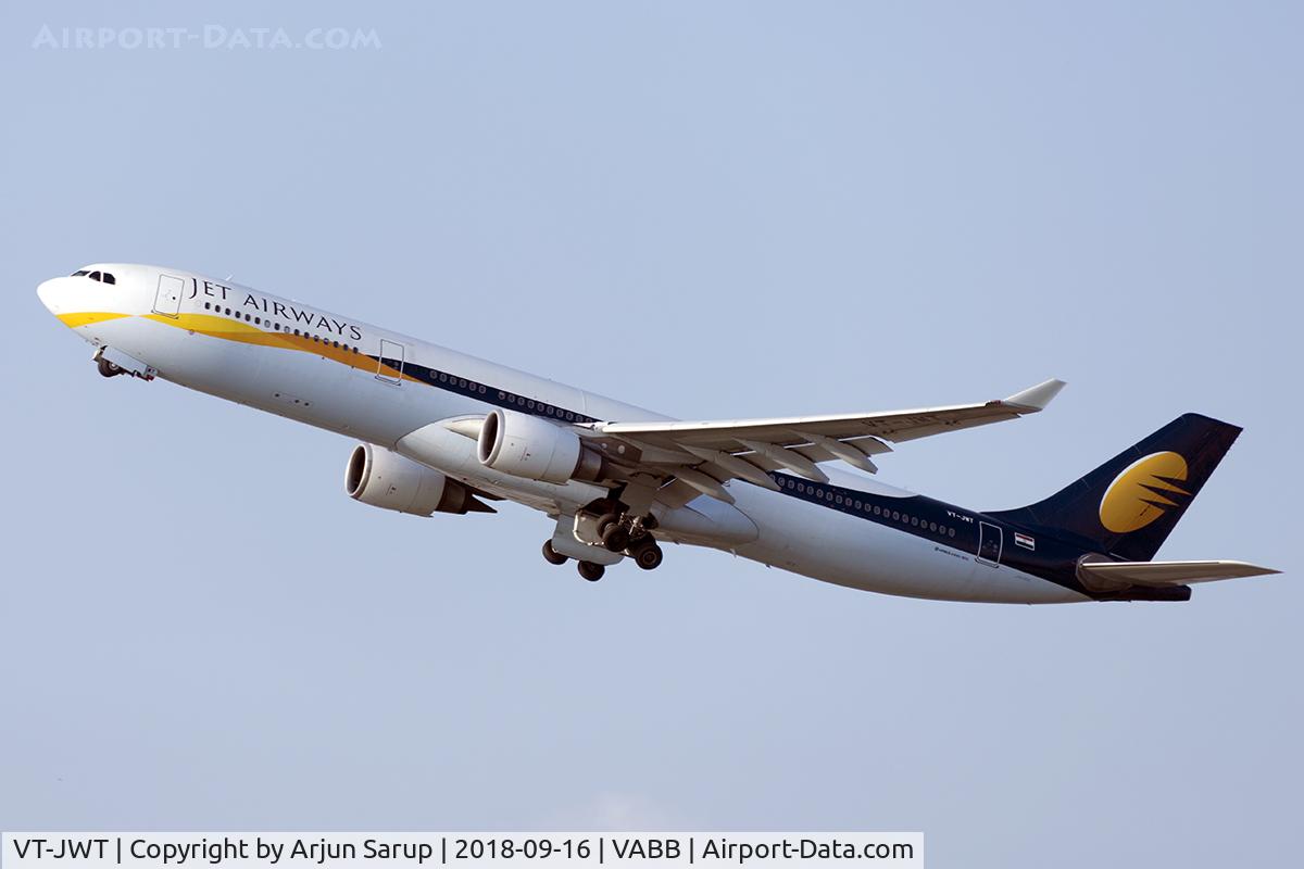 VT-JWT, 2012 Airbus A330-302 C/N 1370, Evening departure into the setting sun as 9W353, bound for Delhi.
