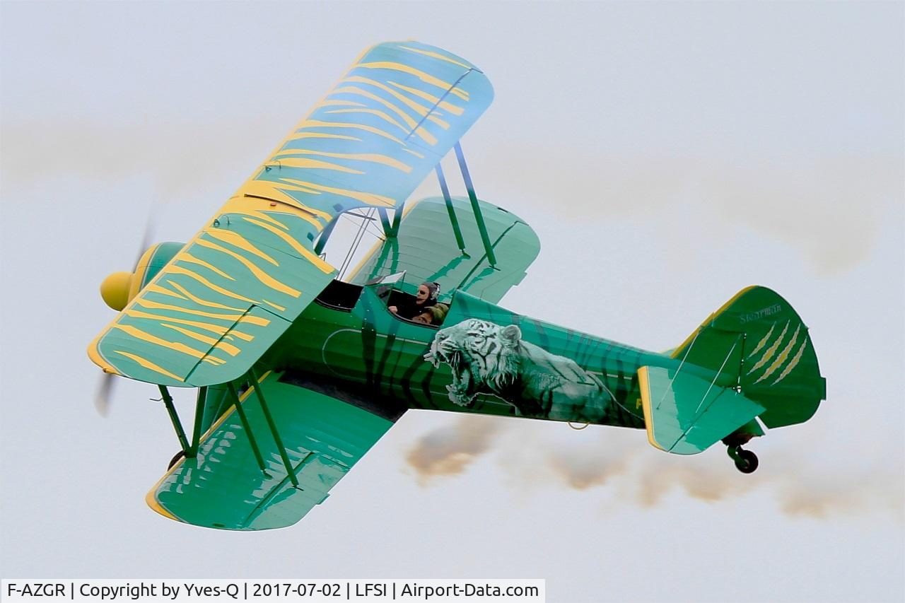 F-AZGR, Boeing N2S-3 Kaydet (B75N1) C/N 75-2650, Boeing N2S-3 Kaydet, On display, St Dizier-Robinson Air Base 113 (LFSI) Open day 2017