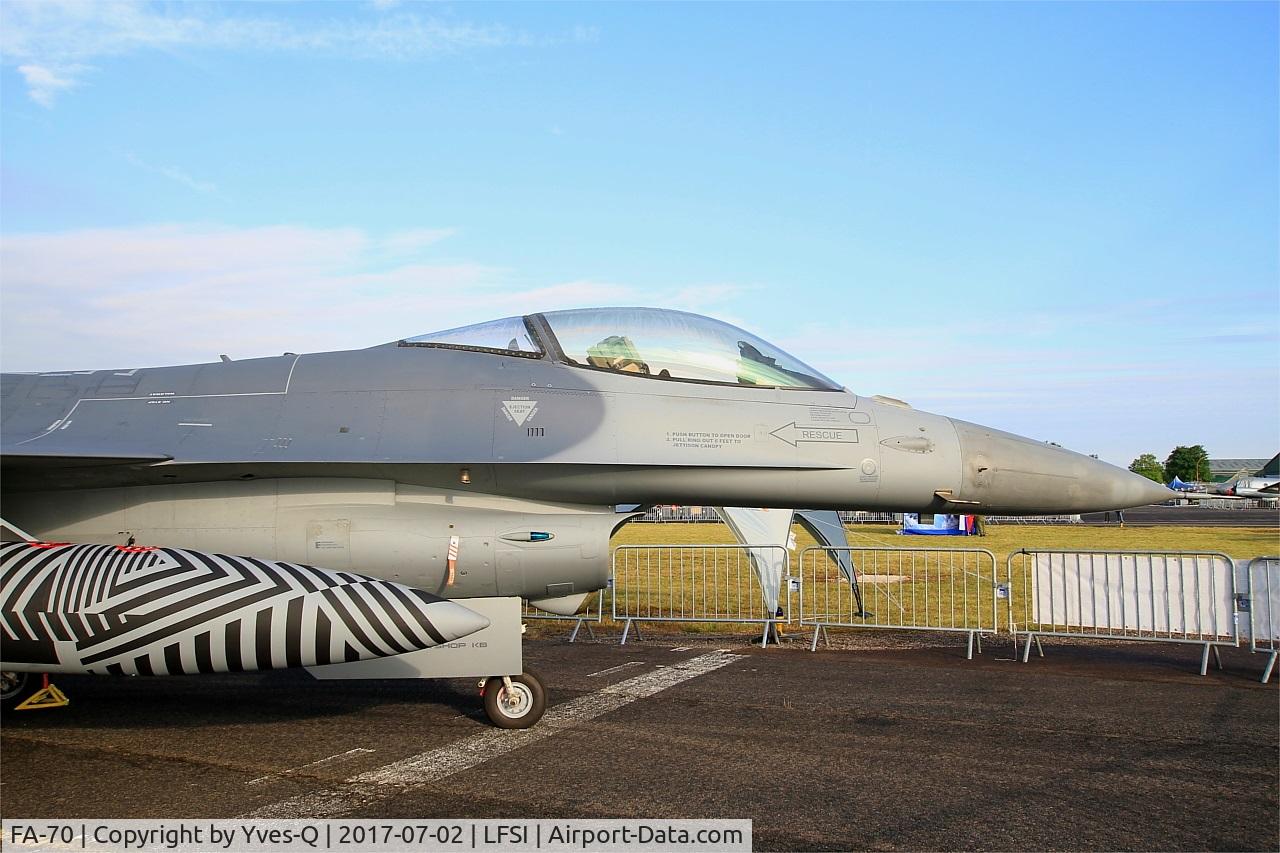 FA-70, SABCA F-16AM Fighting Falcon C/N 6H-70, SABCA F-16AM Fighting Falcon, Static display, St Dizier-Robinson Air Base 113 (LFSI) Open day 2017